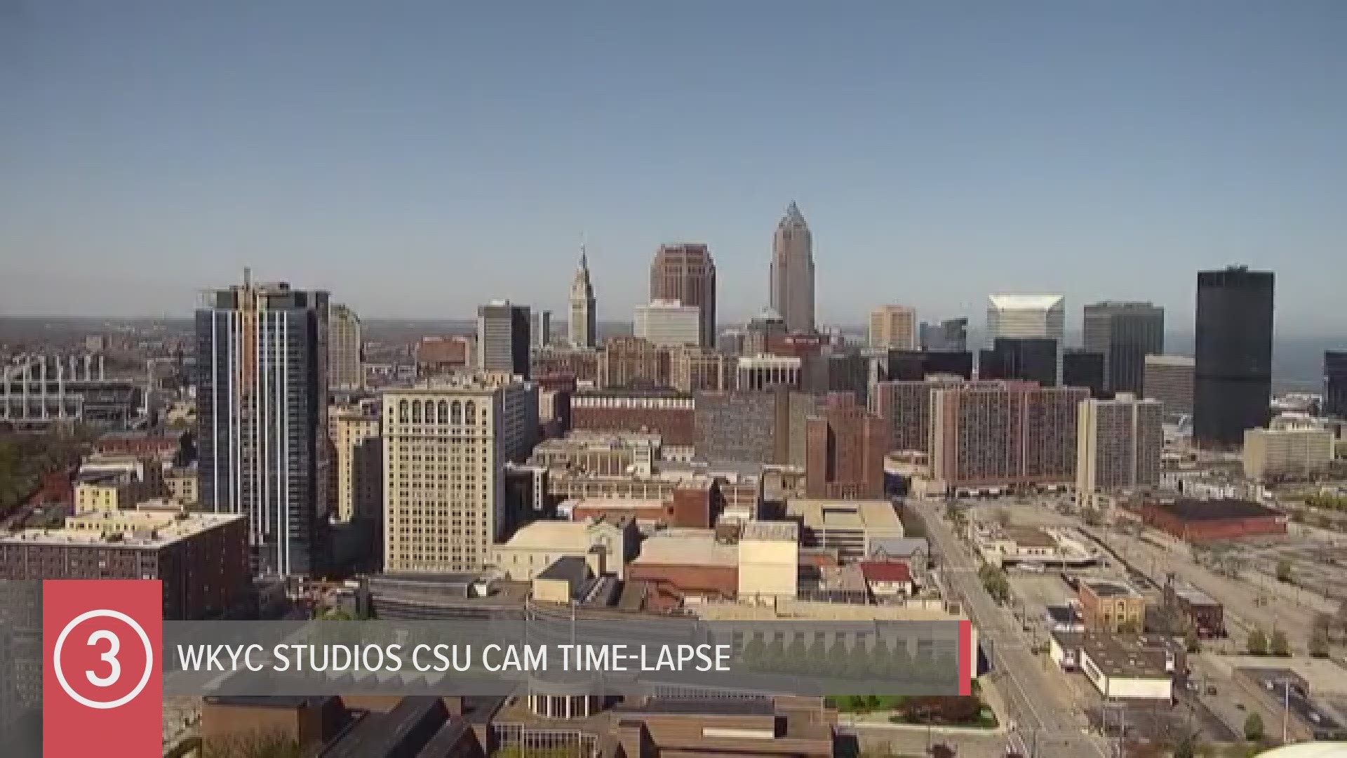 We started Sunday with clouds, then skies became mostly sunny. Now, clouds have returned. Here's our Sunday afternoon time-lapse from the WKYC Studios CSU Cam.