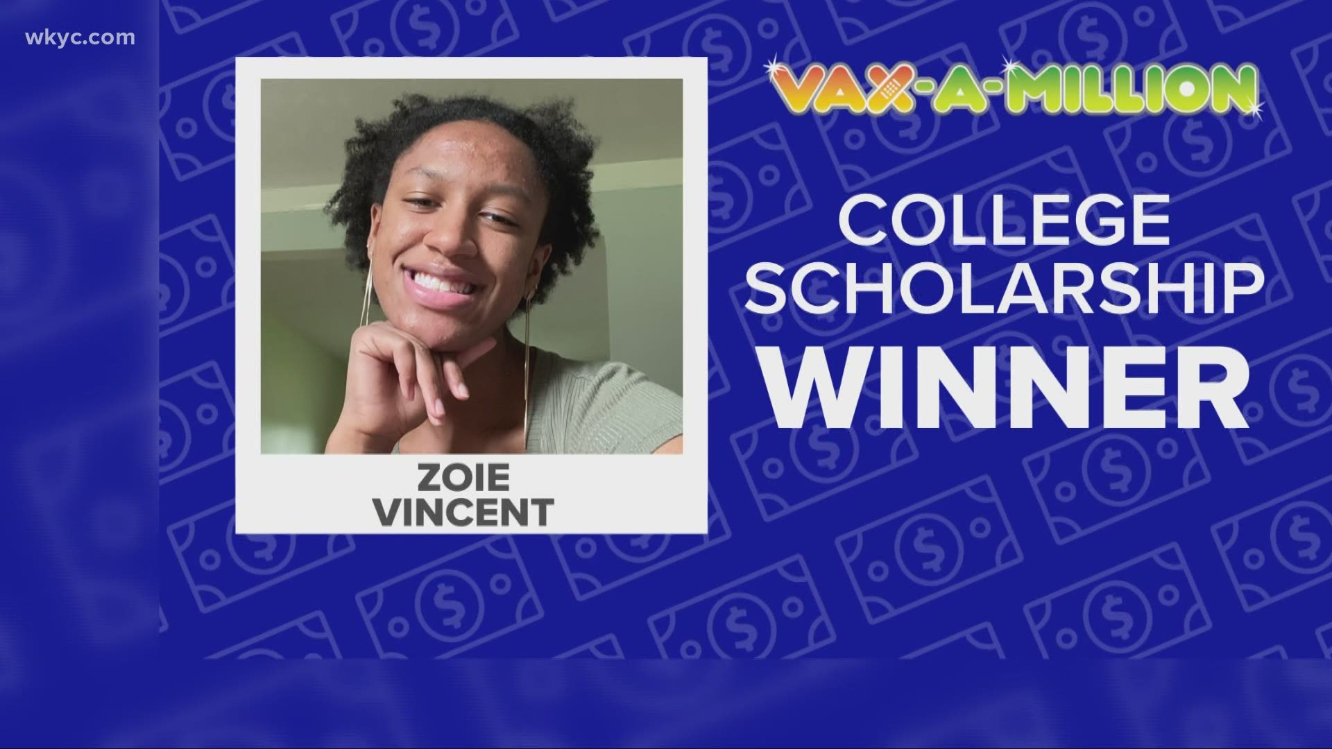 Johnathan Carlyle of Toledo was announced as the second winner of the $1 million prize. Zoie Vincent of Mayfield won the 'Vax-a-Million' scholarship.