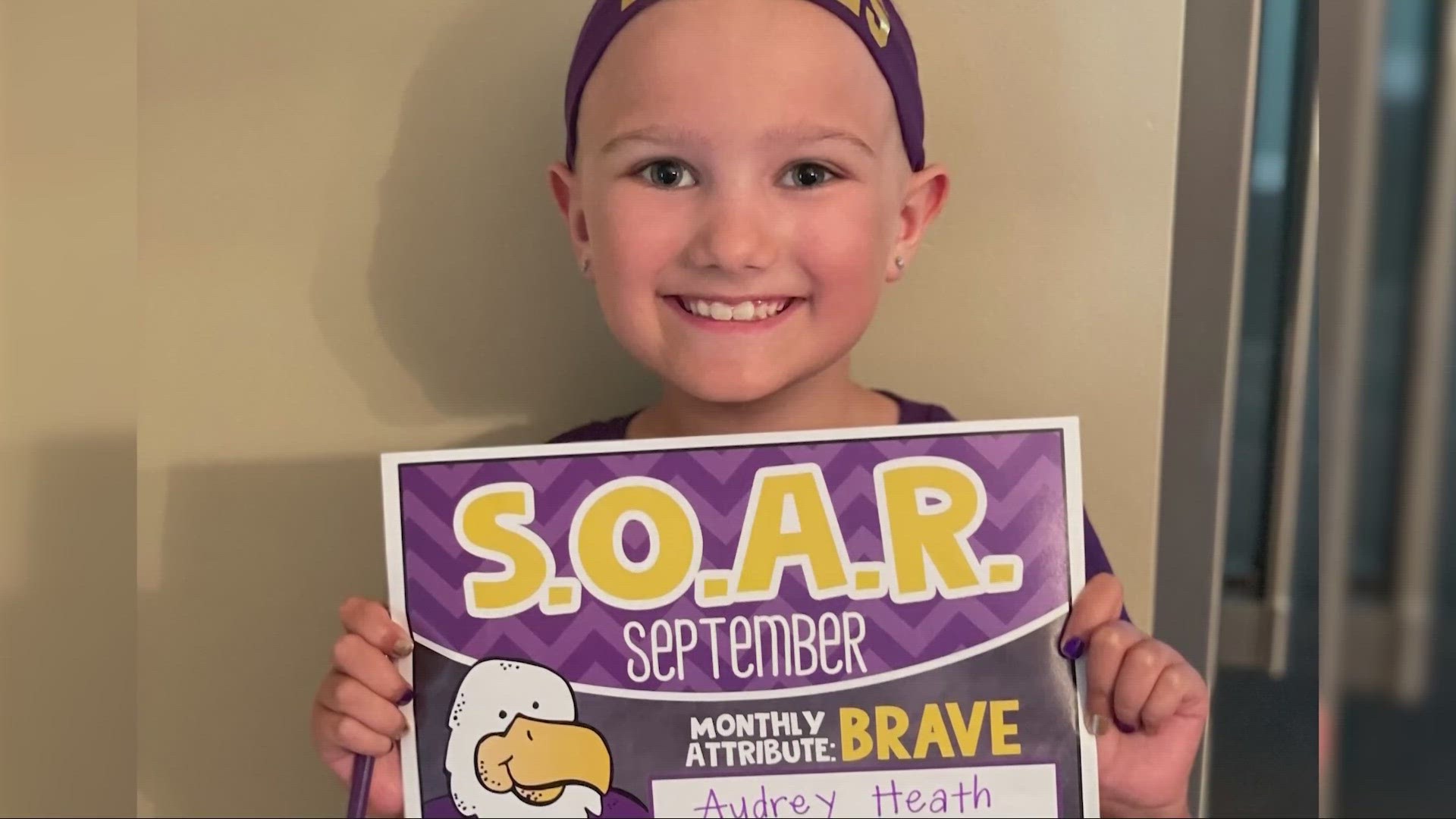 8-year-old Audrey Heath says cancer won't define her, it won't stop her, and in fact, it's pushing her to help others and raise awareness through funds and research.