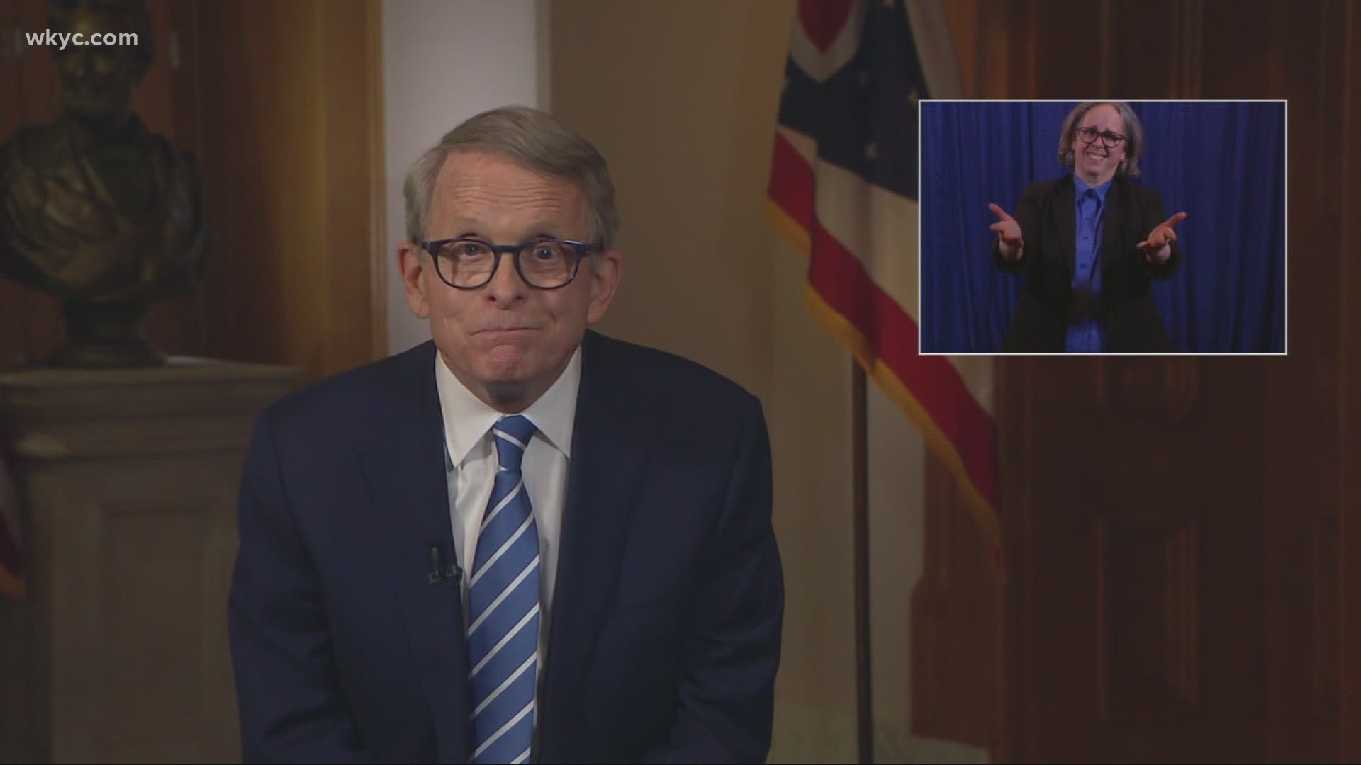 Ohio Gov. Mike DeWine has set a goal to lift the state's COVID-19 health restrictions. That goal? Having new cases at 50 or below per 100,000 for two weeks.