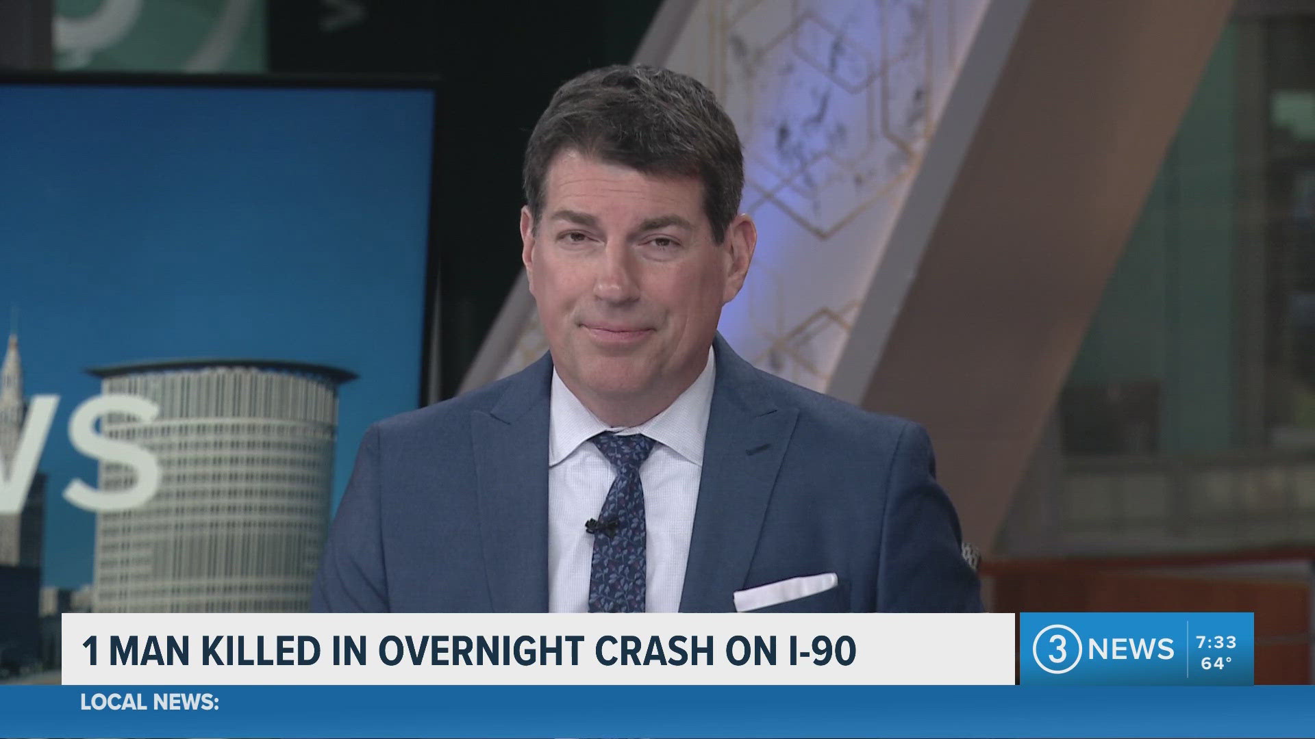 1 man killed in overnight crash on I-90 West in Cleveland | wkyc.com