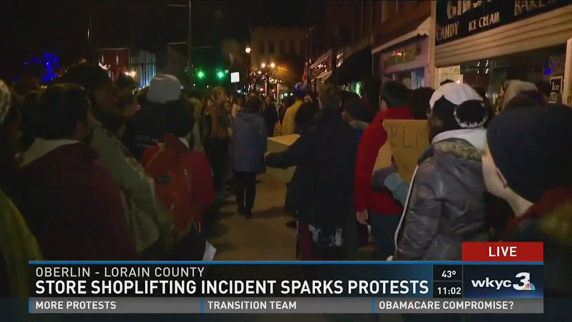 Store shoplifting incident sparks protests