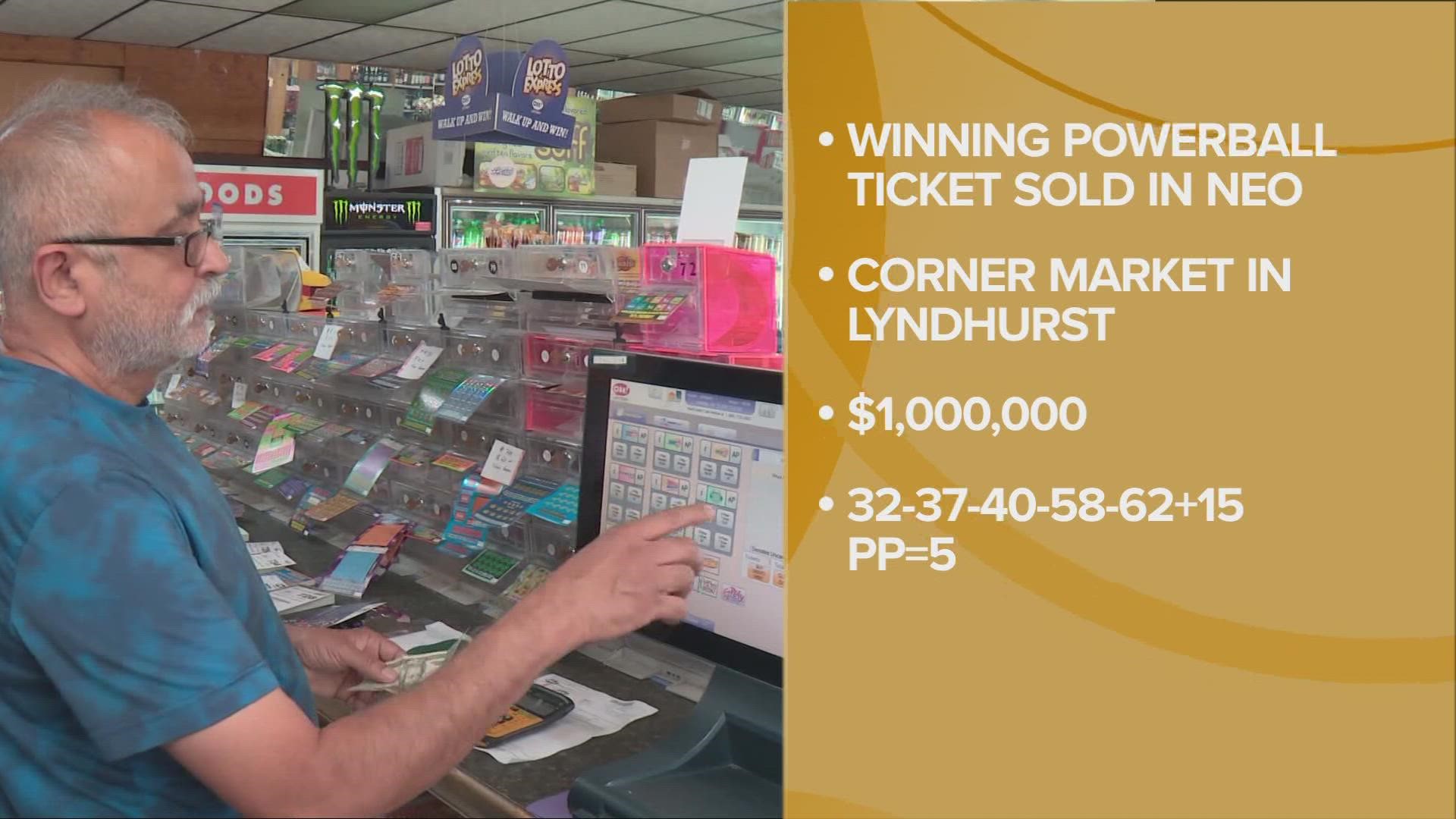 A lucky Ohioan is waking up a millionaire after purchasing a winning ticket in Lyndhurst.