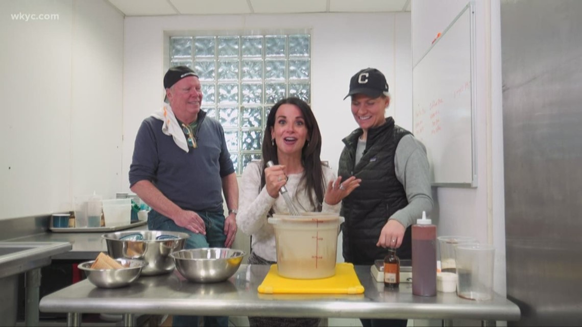 Steve Schimoler and his daughter, Kirsten, make plant-based gelato called Doozy Pots. They showed Hollie Strano how it's done.