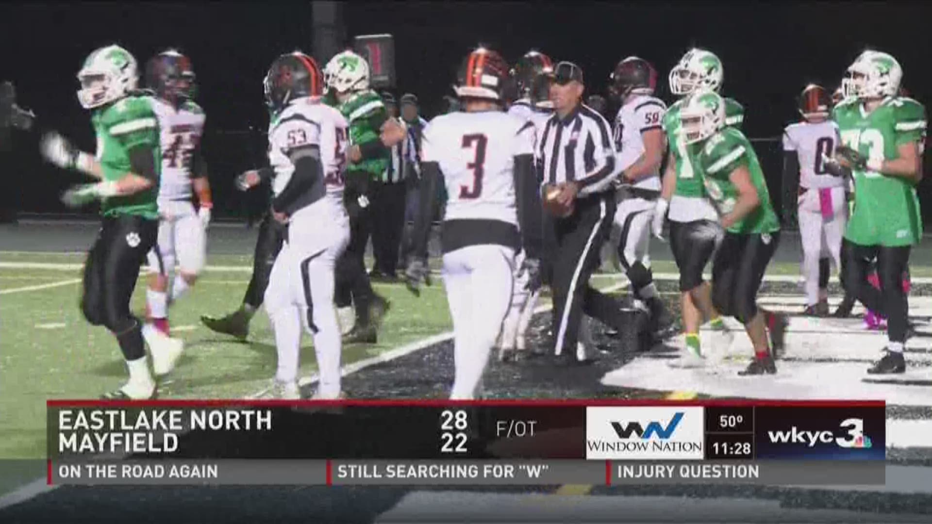 Channel 3's Week 9 Friday night high school football highlights featured Eastlake North's 28-22 road win at Mayfield.