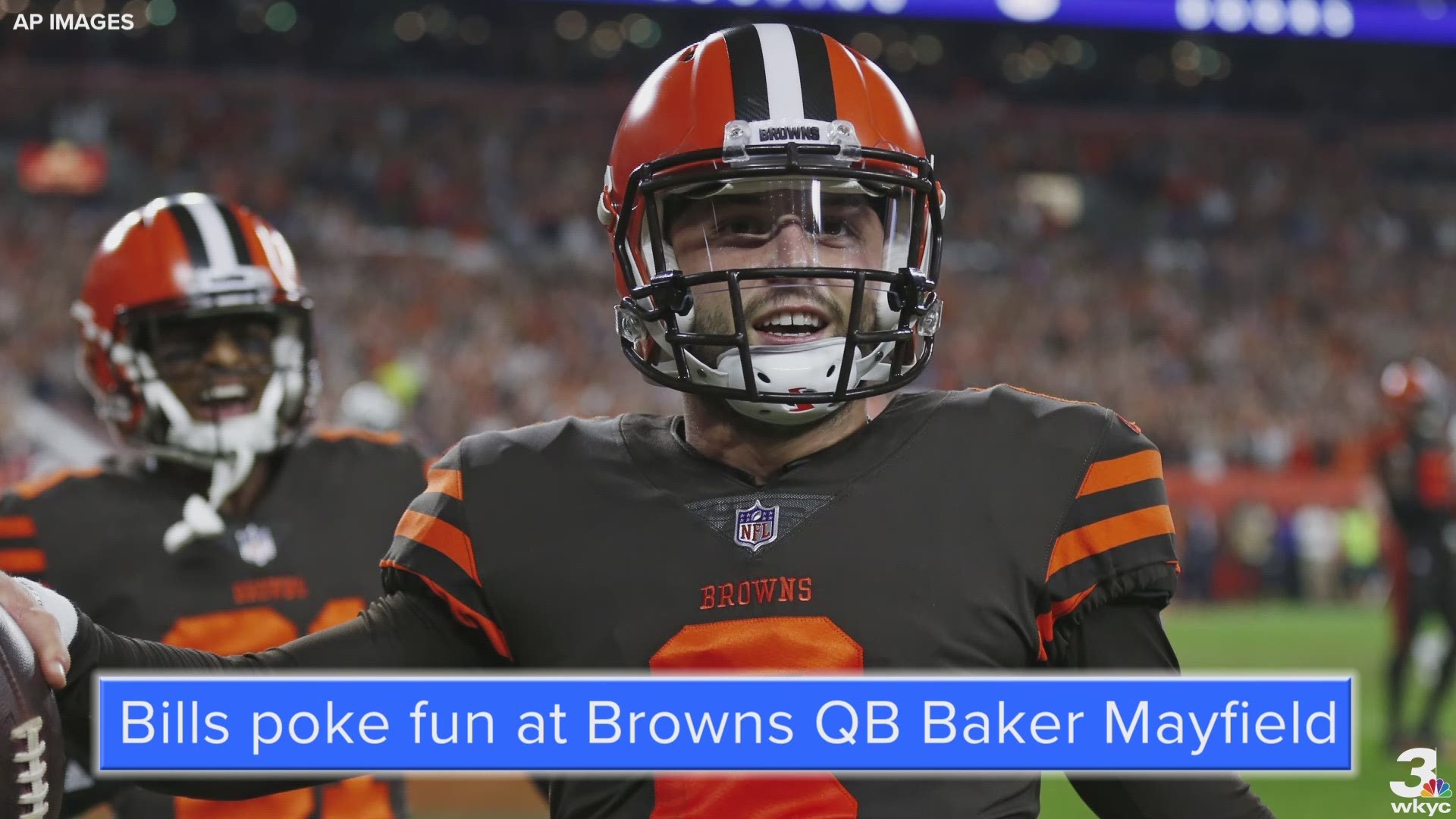 The Buffalo Bills poked fun at Cleveland Browns quarterback Baker Mayfield and their other opponents in their 2019 schedule release video.