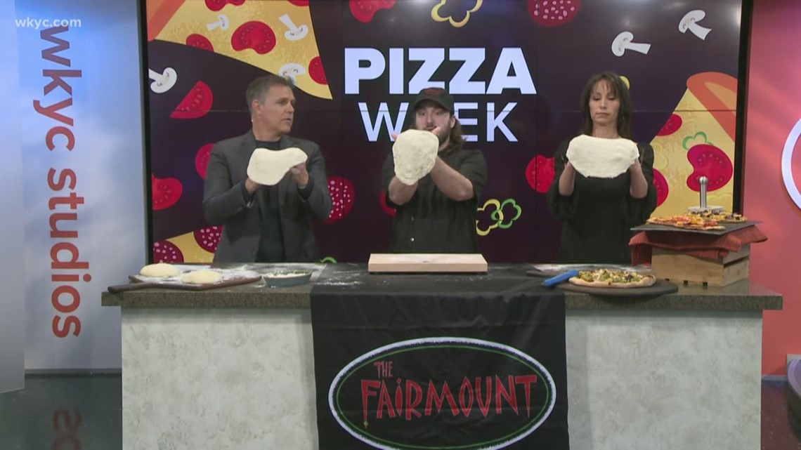 Michael O'Connell from The Fairmount stopped by the WKYC Studios to show Jay Crawford and Betsy Kling how to toss pizza dough.