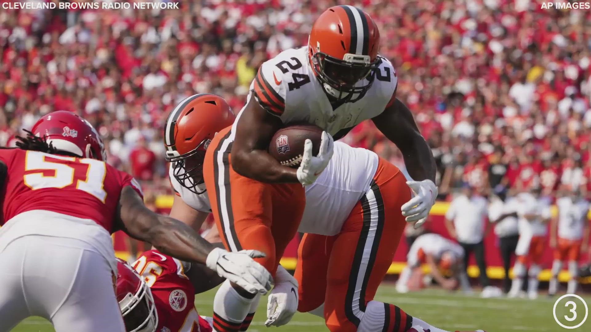 WATCH: Nick Chubb rushes for his first touchdown of season