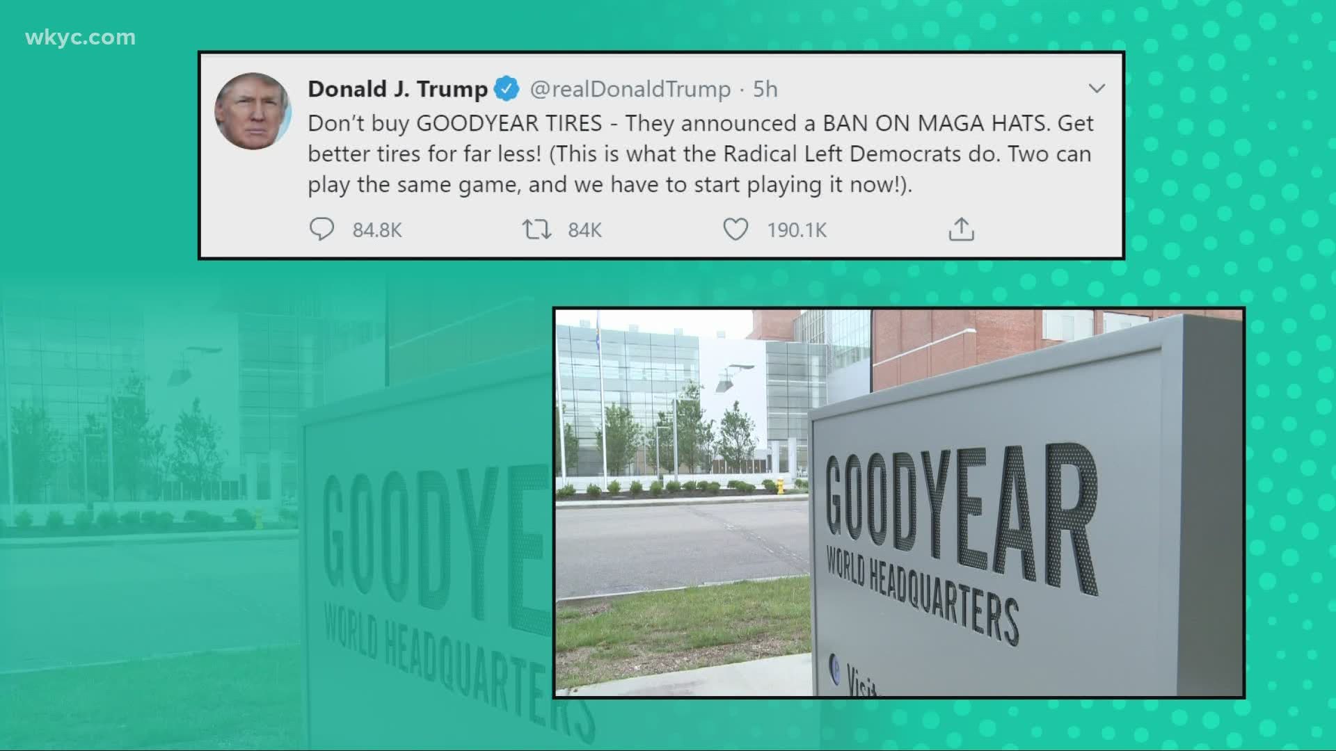 Trump's tweet created quite the stir here in Ohio.  Mark Naymik is live outside Goodyear headquarters in Akron.