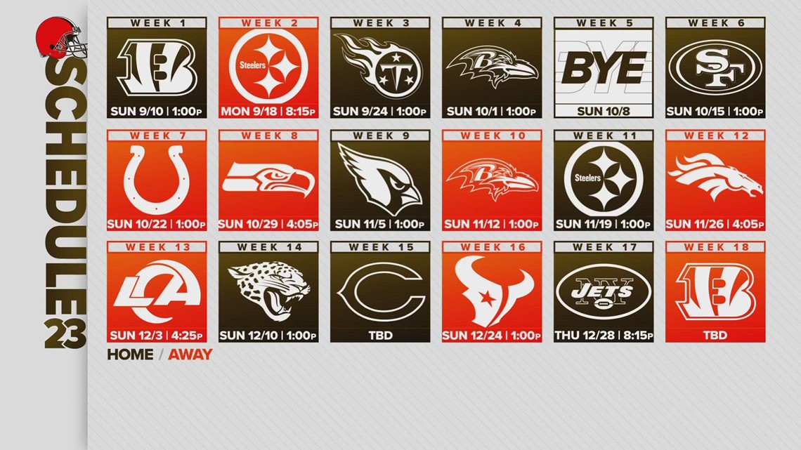 browns play schedule