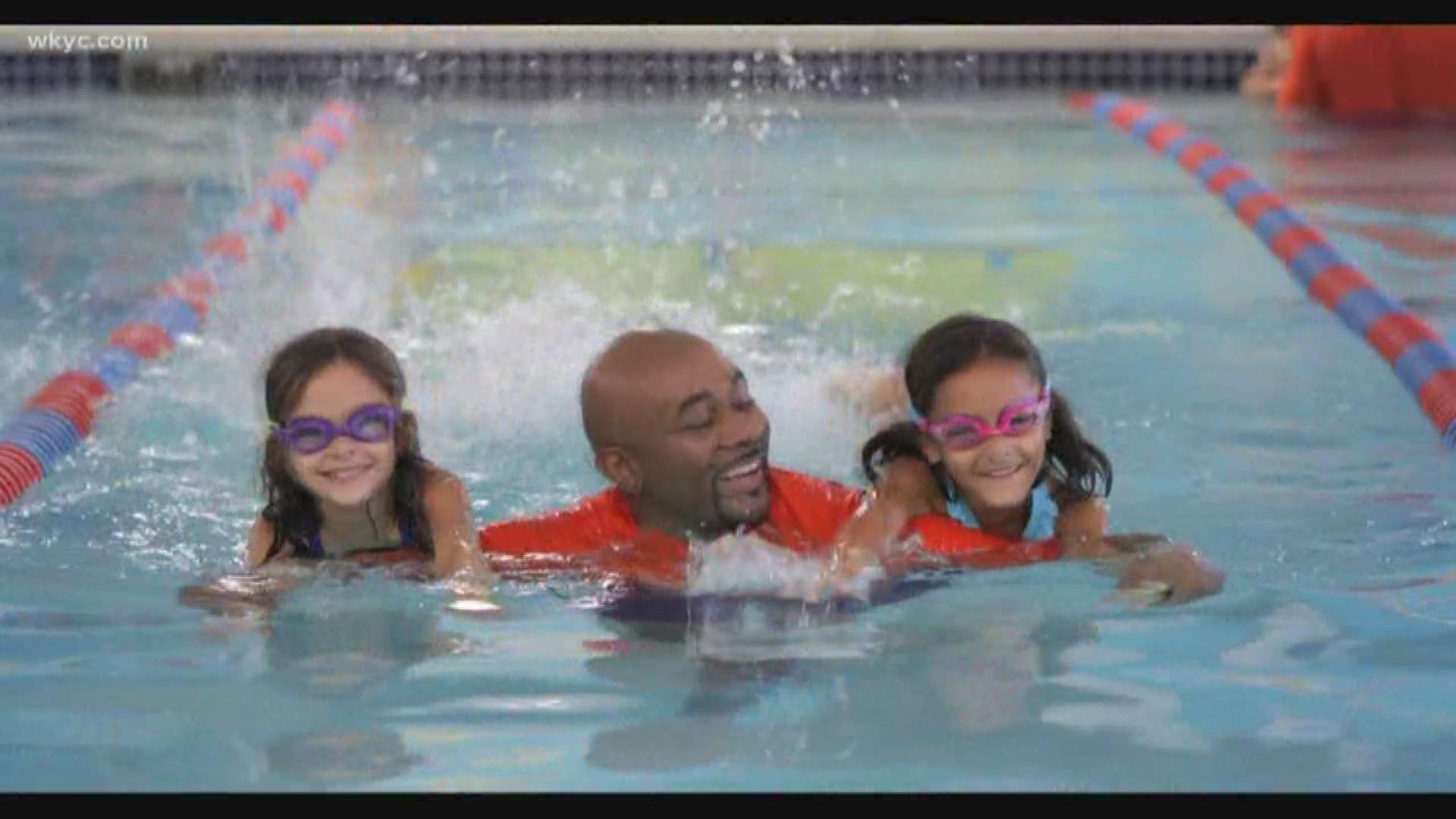 May 24, 2019: The American Academy of Pediatrics now suggests starting swimming lessons for your child at the age of 1. WKYC's Jasmine Monroe visits a Goldfish Swim School for more swimming safety advice.