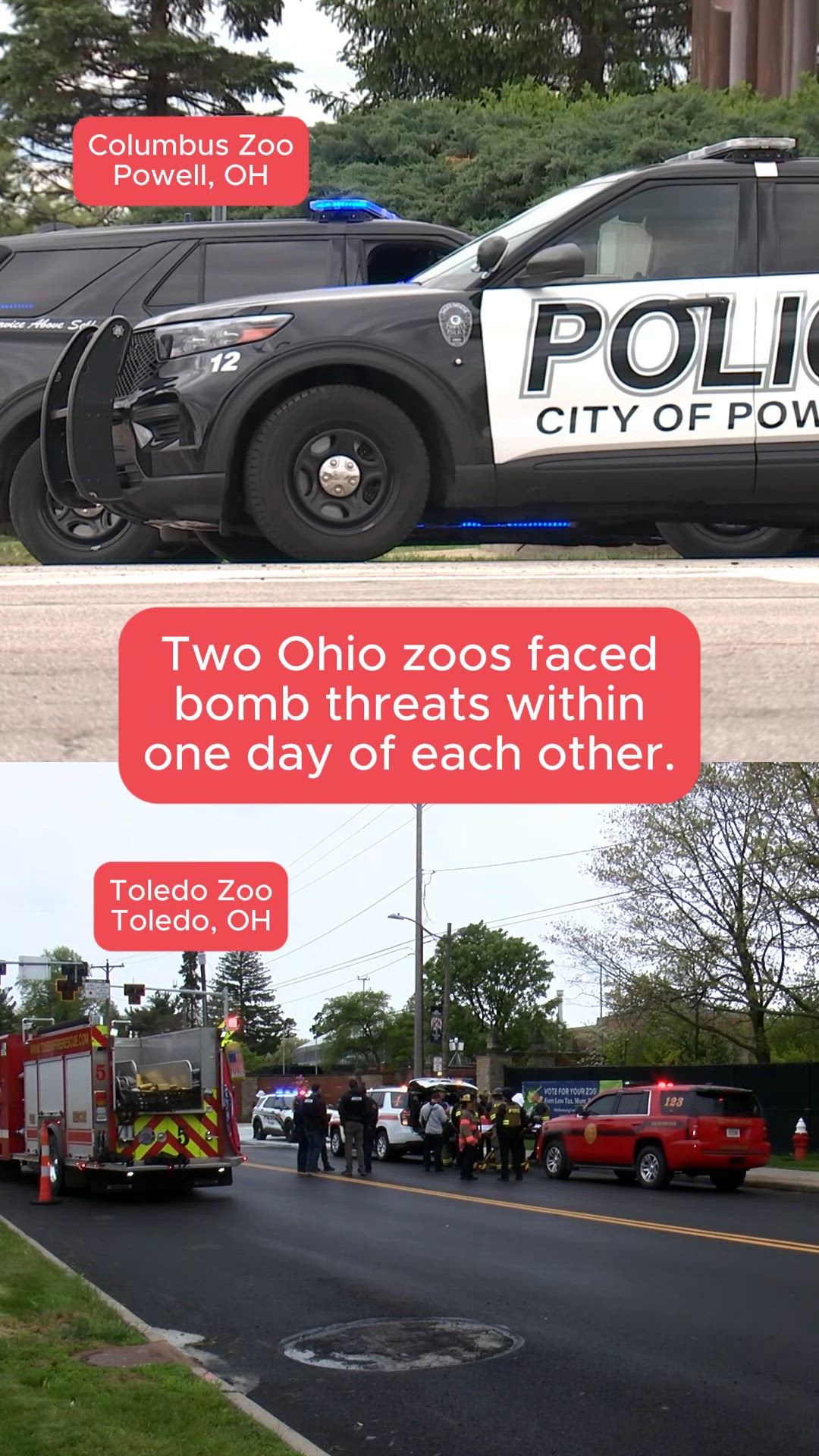 Two Ohio zoos face false bomb threats and evacuation within a day of ...