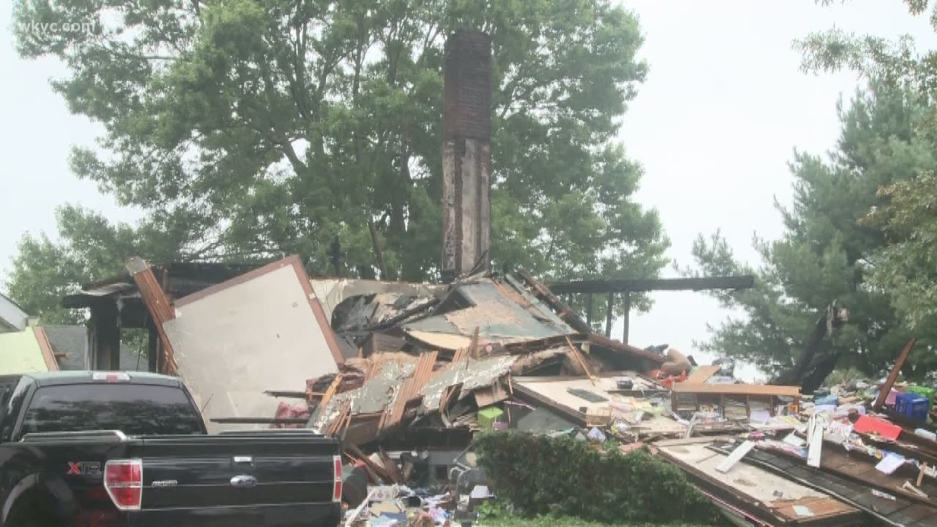 Capt. Doug Hunter of the Wayne County Sheriff’s Department said that racial slurs were found spray painted at the property where the home exploded and collapsed Wednesday in the 6700 block of Spruce Street in Sterling.