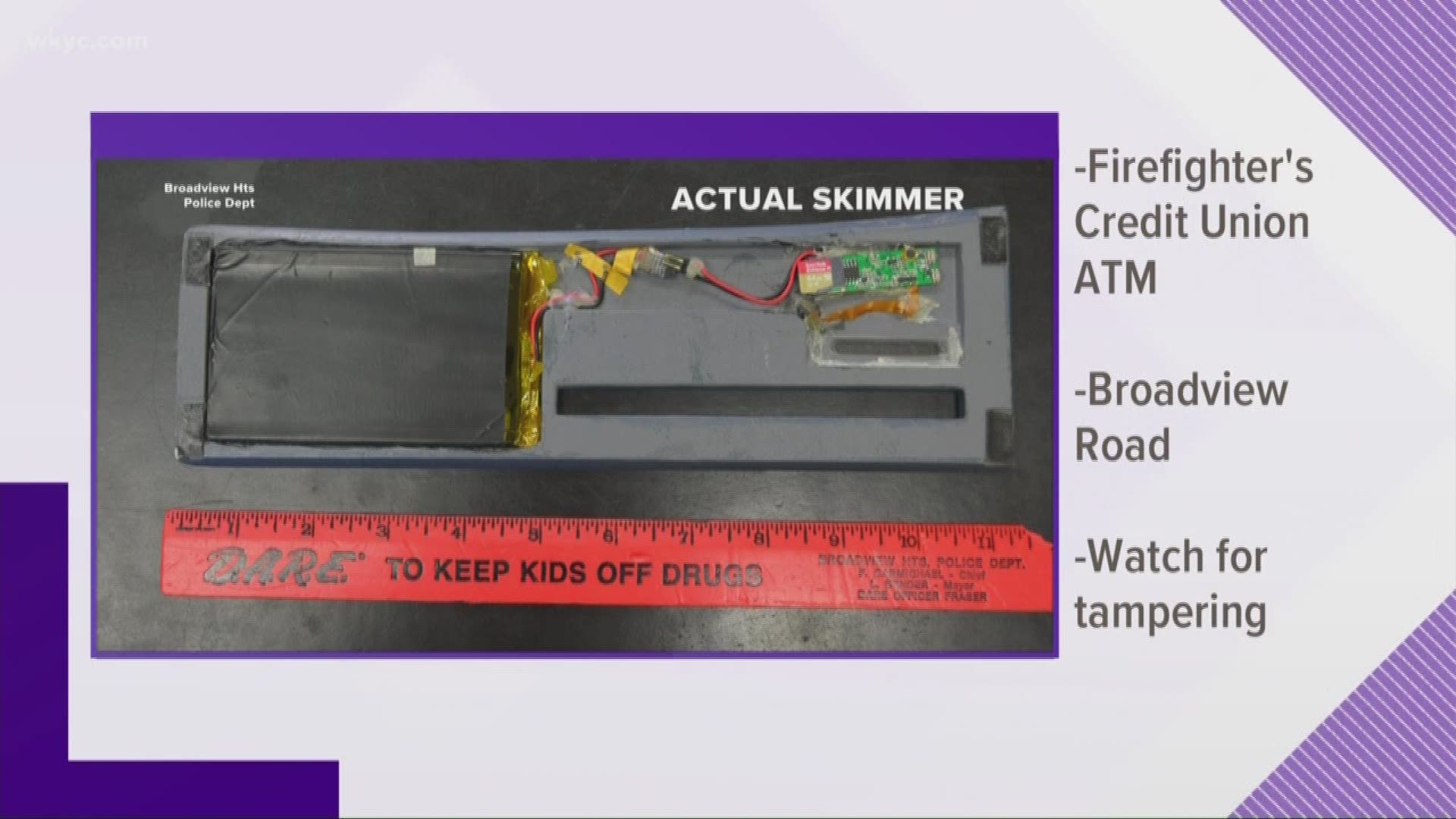 Skimmer found on Broadview Heights ATM