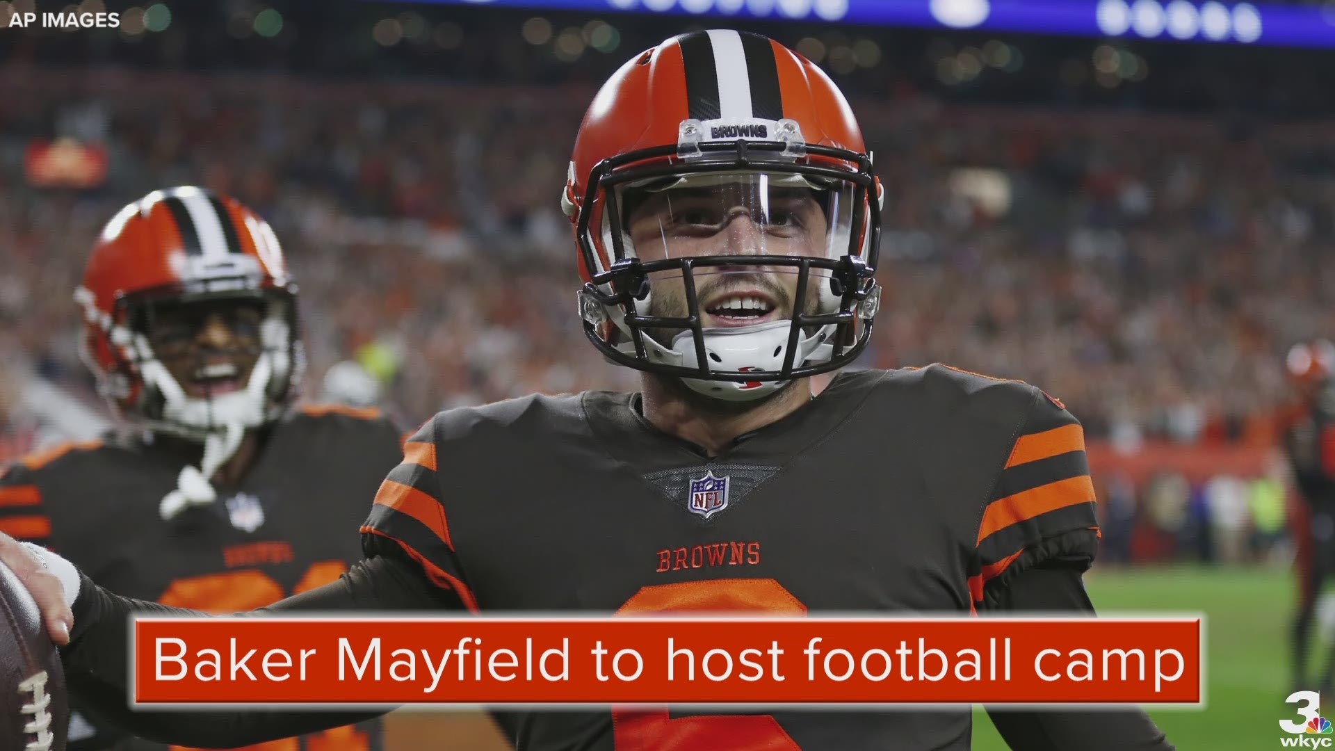 Cleveland Browns quarterback Baker Mayfield will host the inaugural Baker Mayfield Youth Football ProCamp next month.