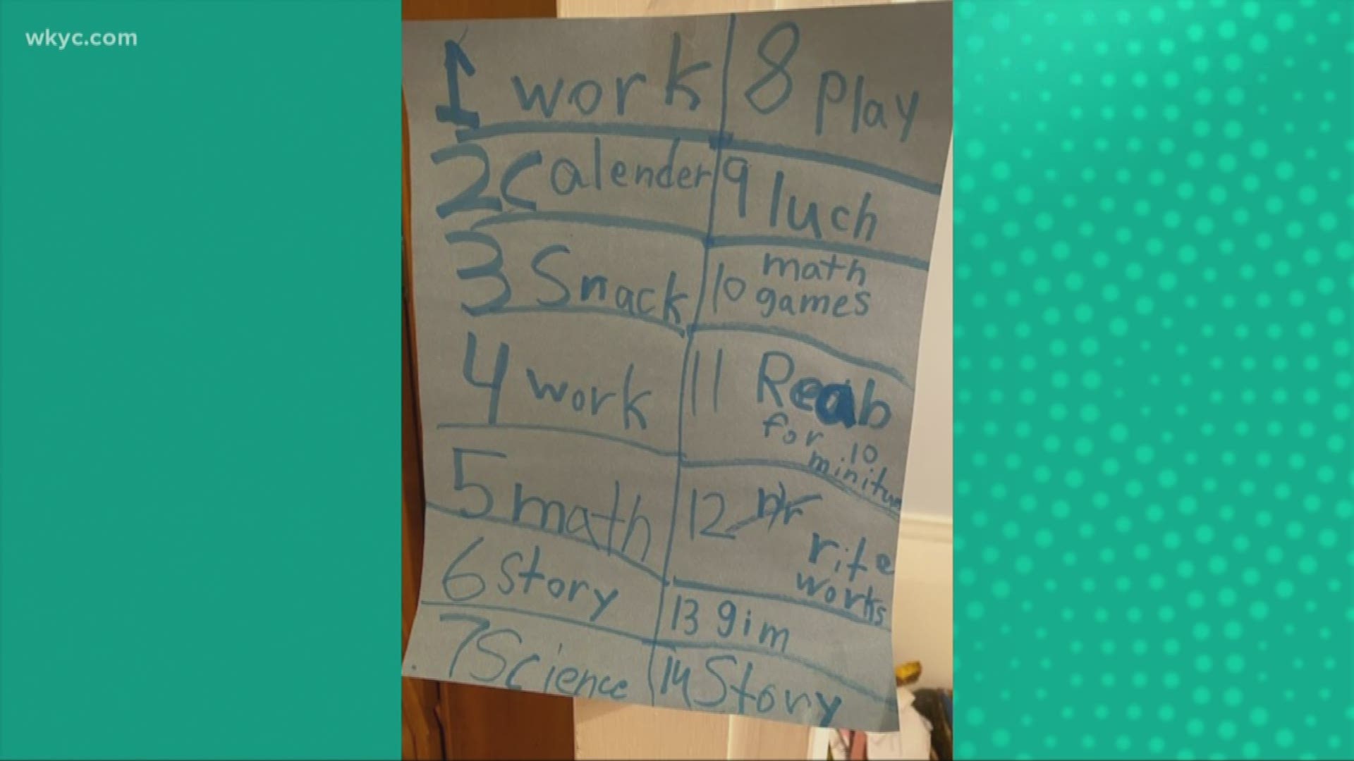 March 17, 2020: This is one of the cutest things we've seen today. 3News' Lindsay Buckingham shared an adorable photo of the 'class' schedule her daughter created.