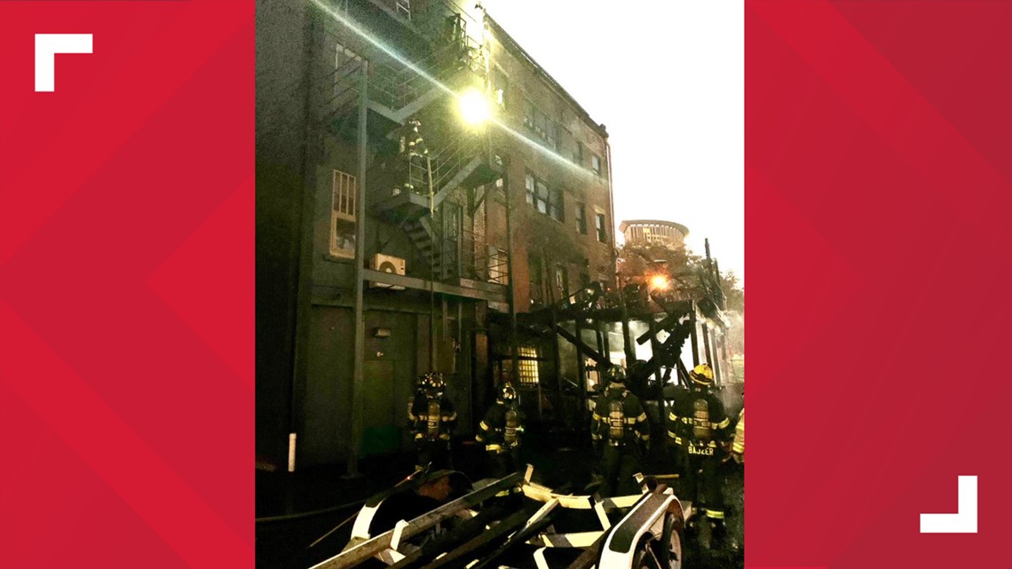 Morning fire in the Flats East Bank injures one firefighter