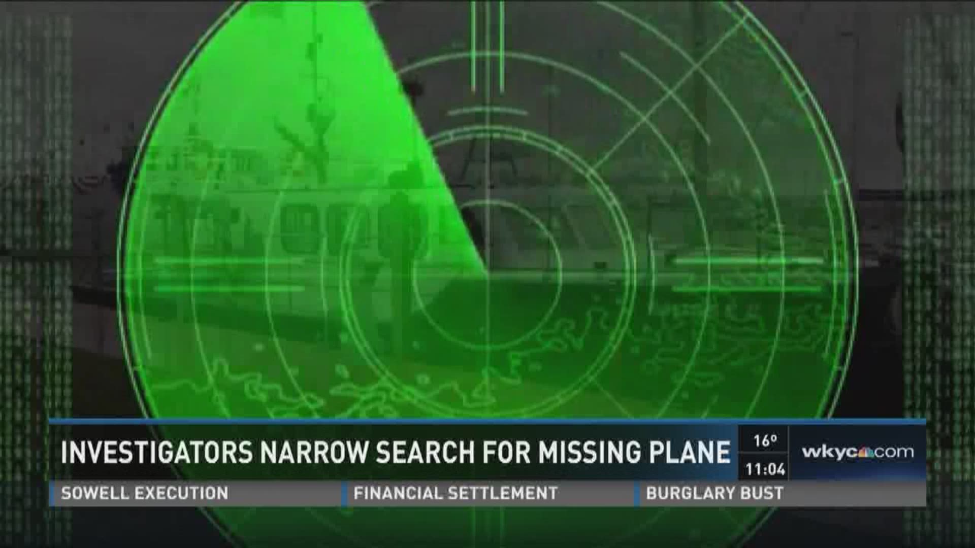 Investigators narrow search for missing plane