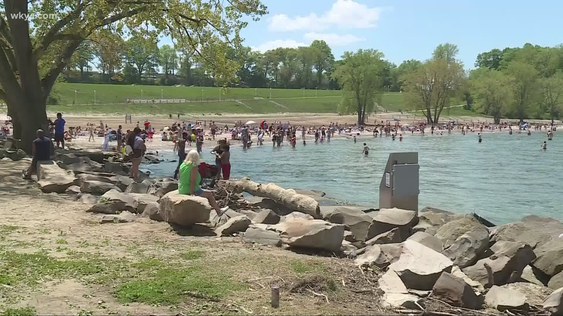 Parks in Northeast Ohio drew Memorial Day crowds with various degrees of physical distancing.