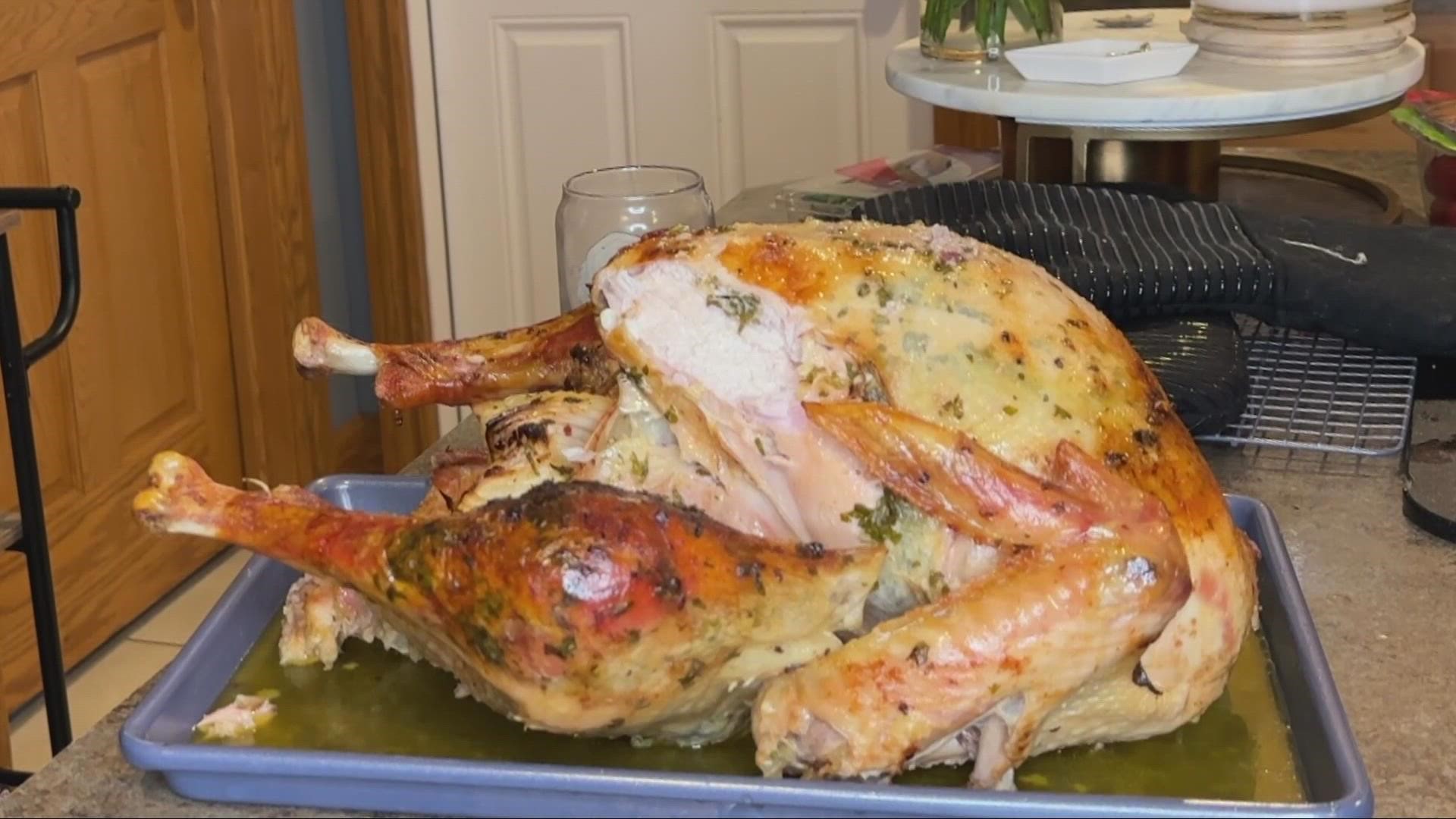 Check this out! 3News' Austin Love is helping you amp up your Thanksgiving turkey this year with this bacon-wrapped recipe.