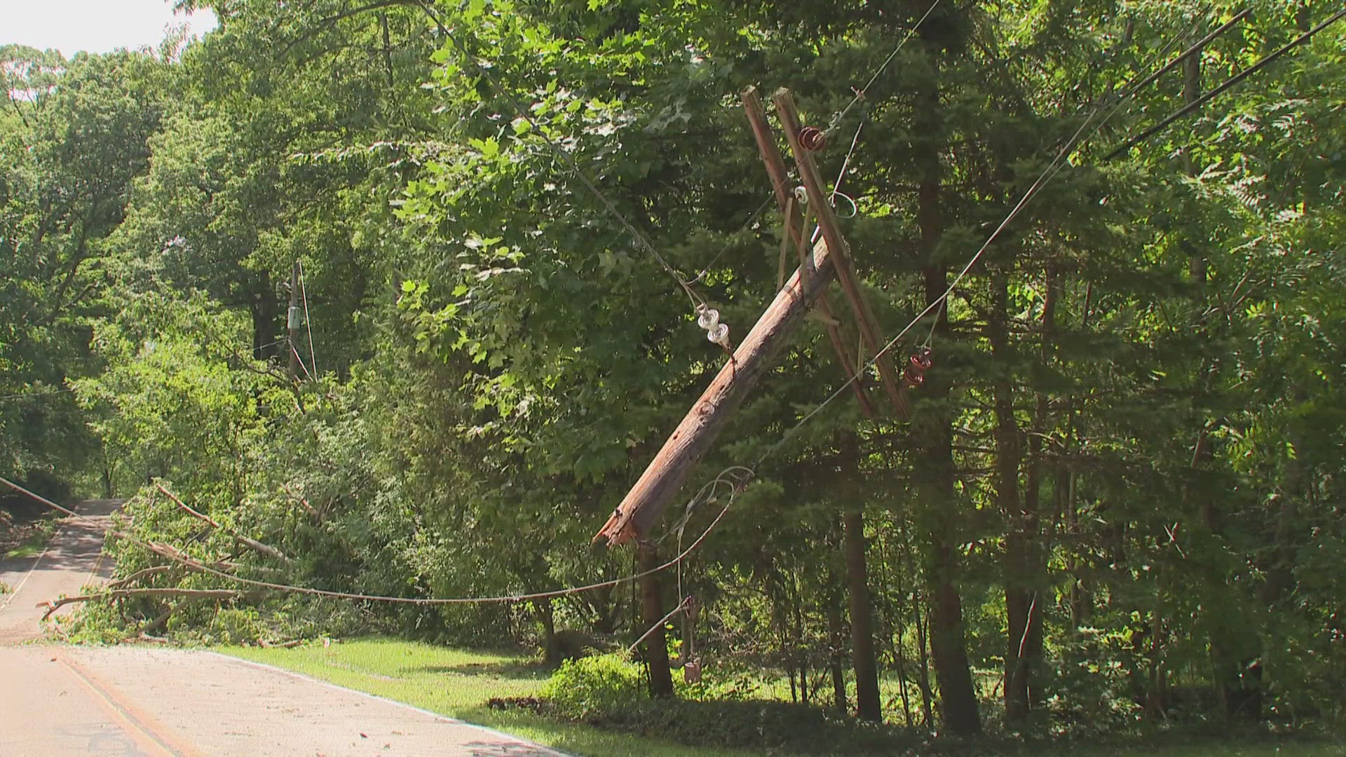 FirstEnergy says they have crews working to restore power around the clock.