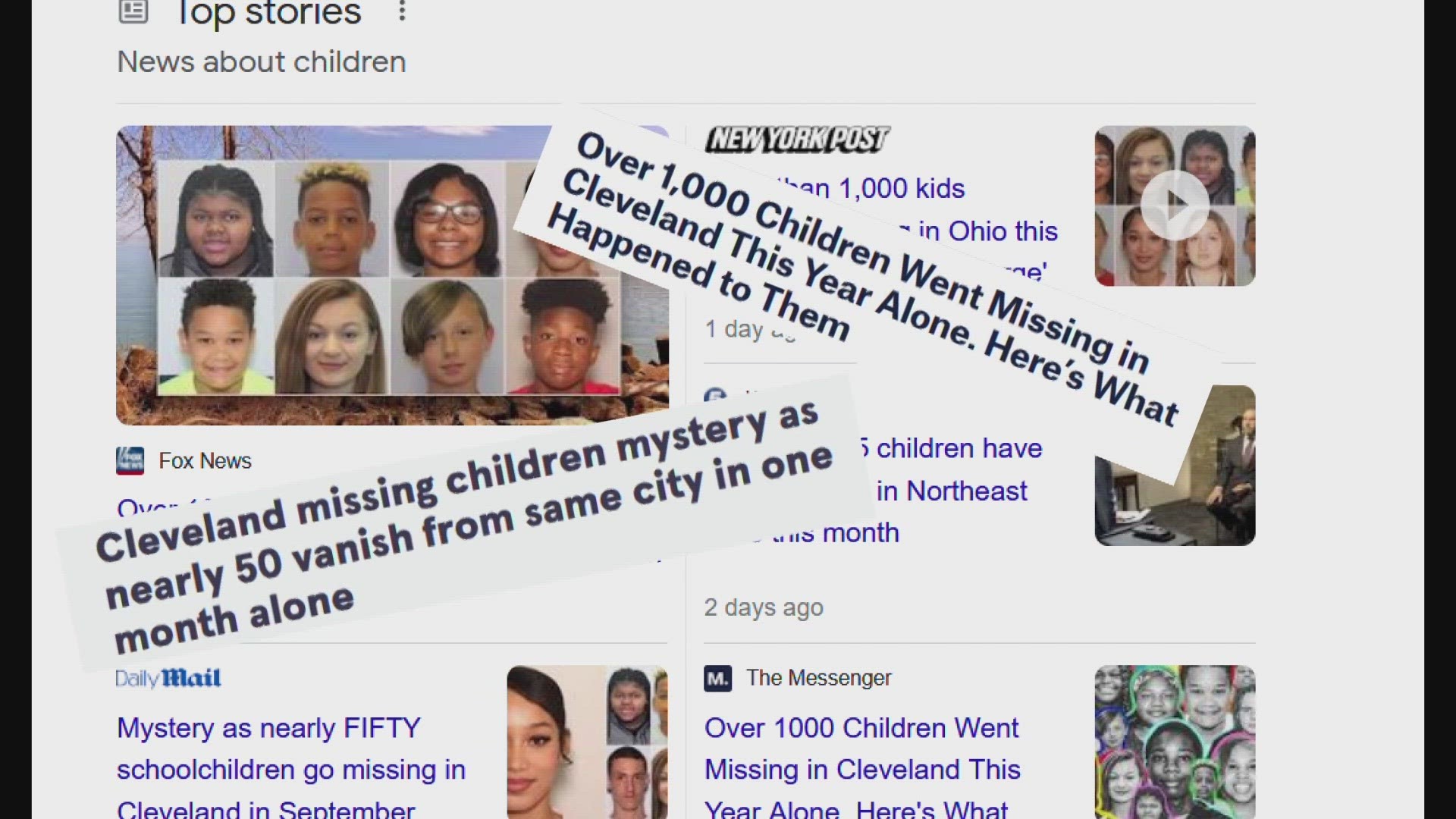 While officials say they are always concerned over missing children, they claim recent headlines about statistics have been 'sensationalized.'