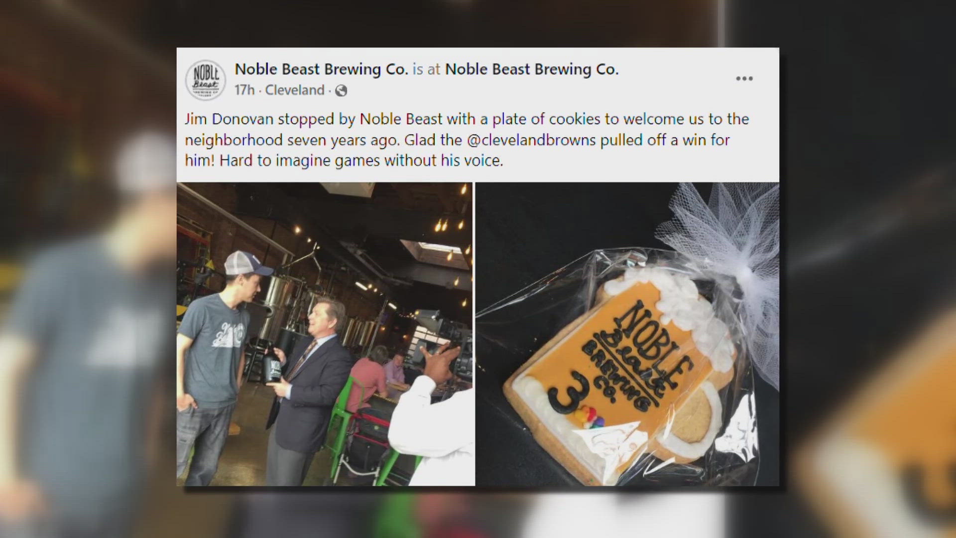 Our neighbors across the street, Noble Beast, honored Jimmy on their social media pages. We look back to when Jimmy visited the brewing company in 2017.