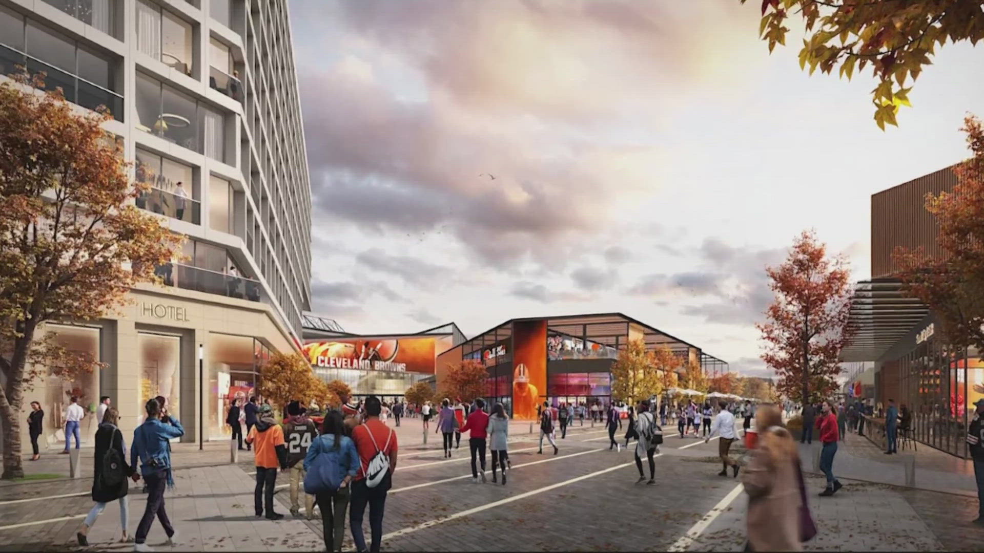 Plans call for the initial phase of the project, including the domed stadium, to be ready in 2029. The Browns have named Lincoln Property Company as their development partner.