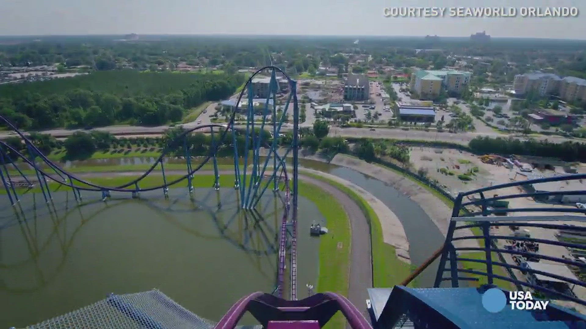 The coaster is featured at SeaWorld in Orlando.