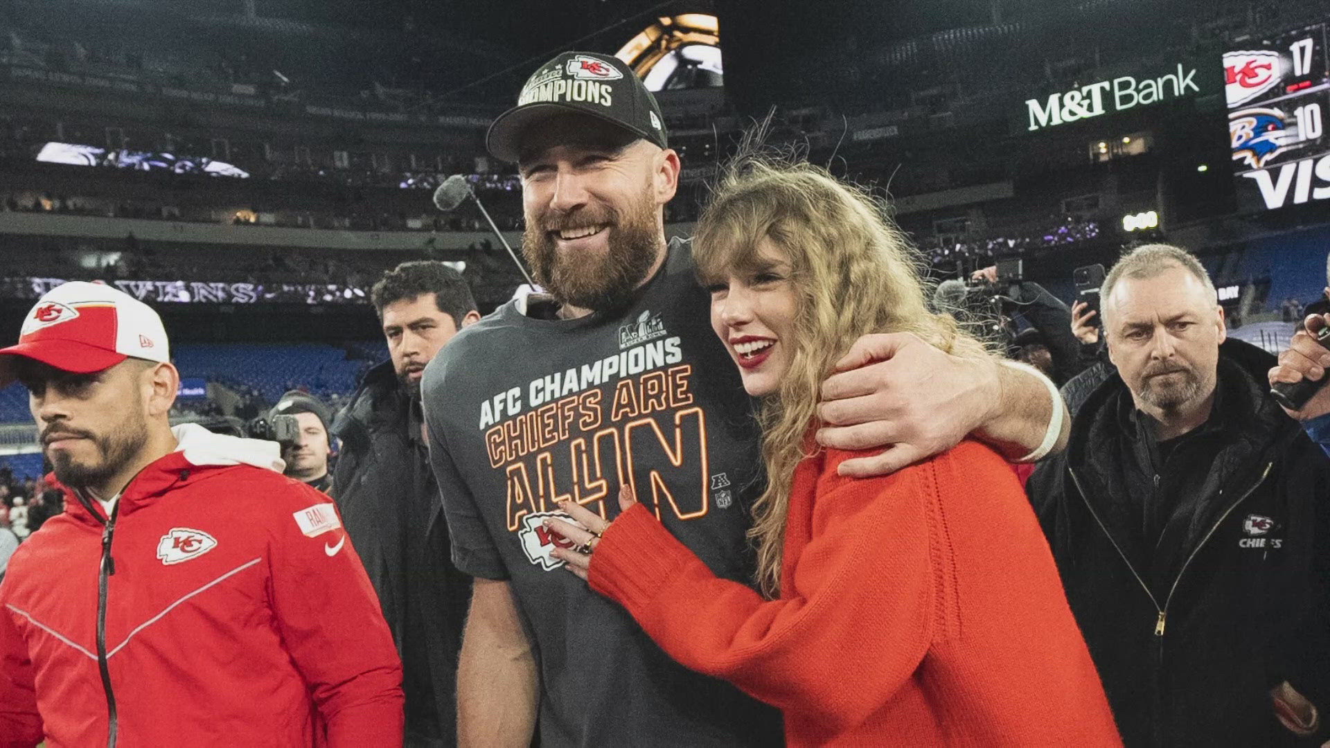 Swift's boyfriend, Kansas City Chiefs tight end and Cleveland Heights native Travis Kelce, will be in town Sunday to take on the Browns.