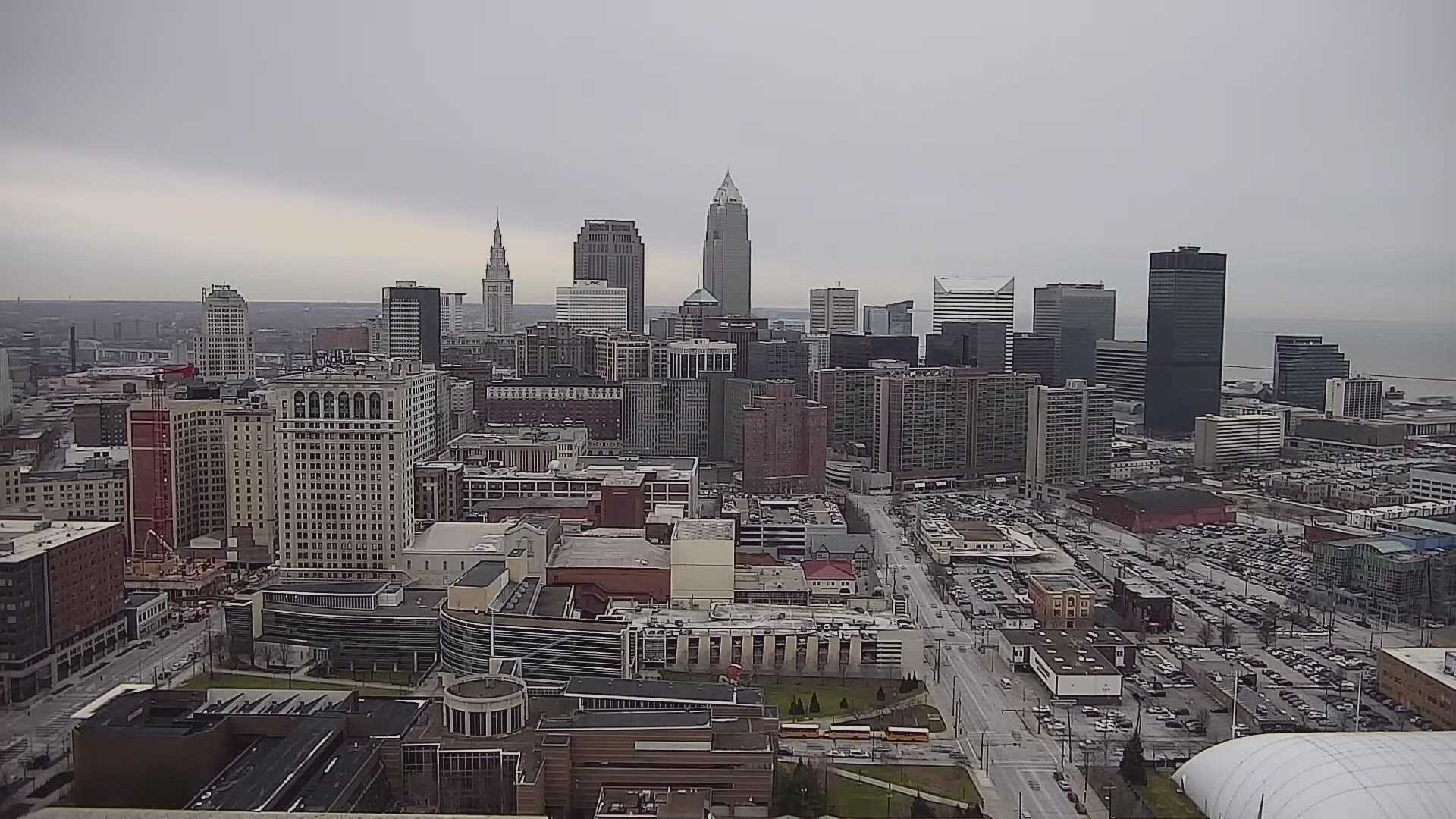 Clouds, clouds and more clouds across the Cleveland area on Thursday afternoon according to our Channel 3 CSU Skycam. #3weather #winterblues