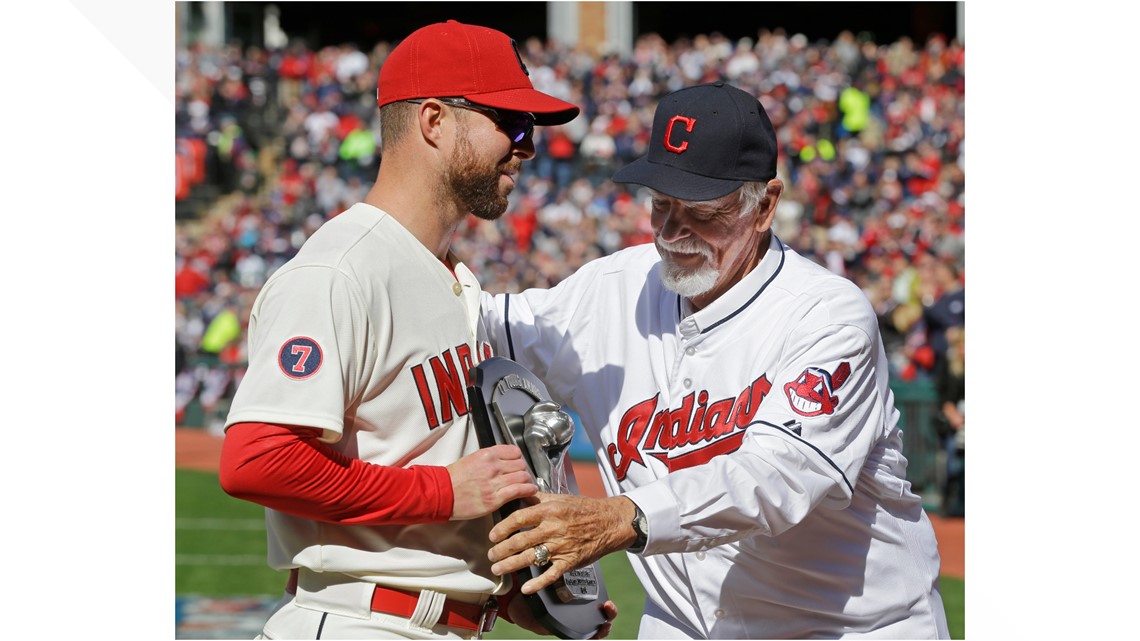 Corey Kluber of the Cleveland Indians and his wife Amanda Kluber