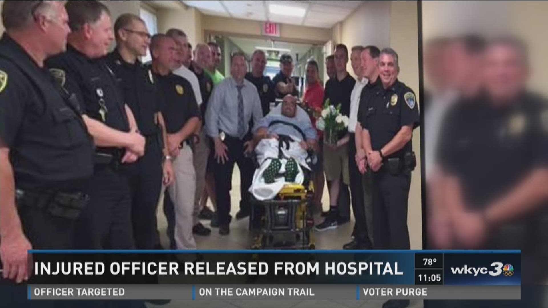 Injured officer released from hospital