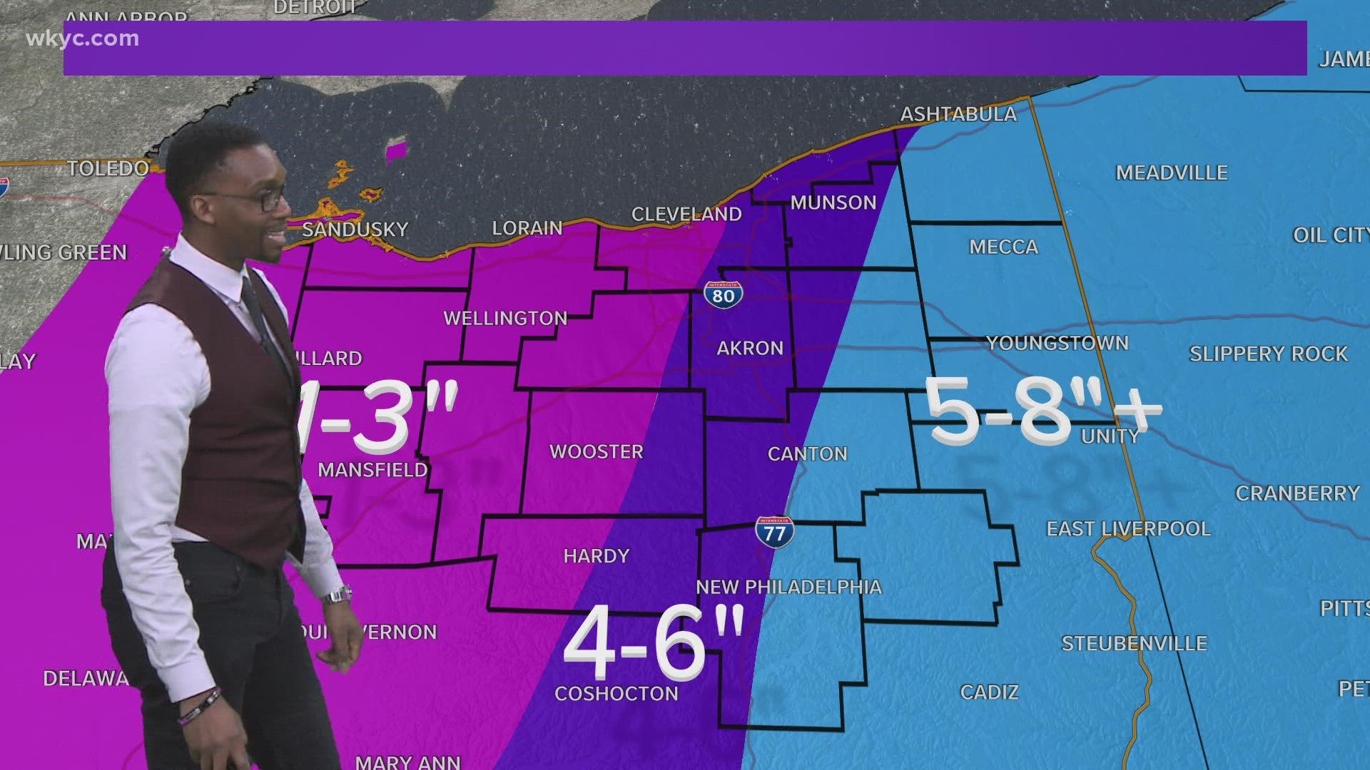 Our focus through the holiday weekend will be on the late Sunday into Monday winter storm system.