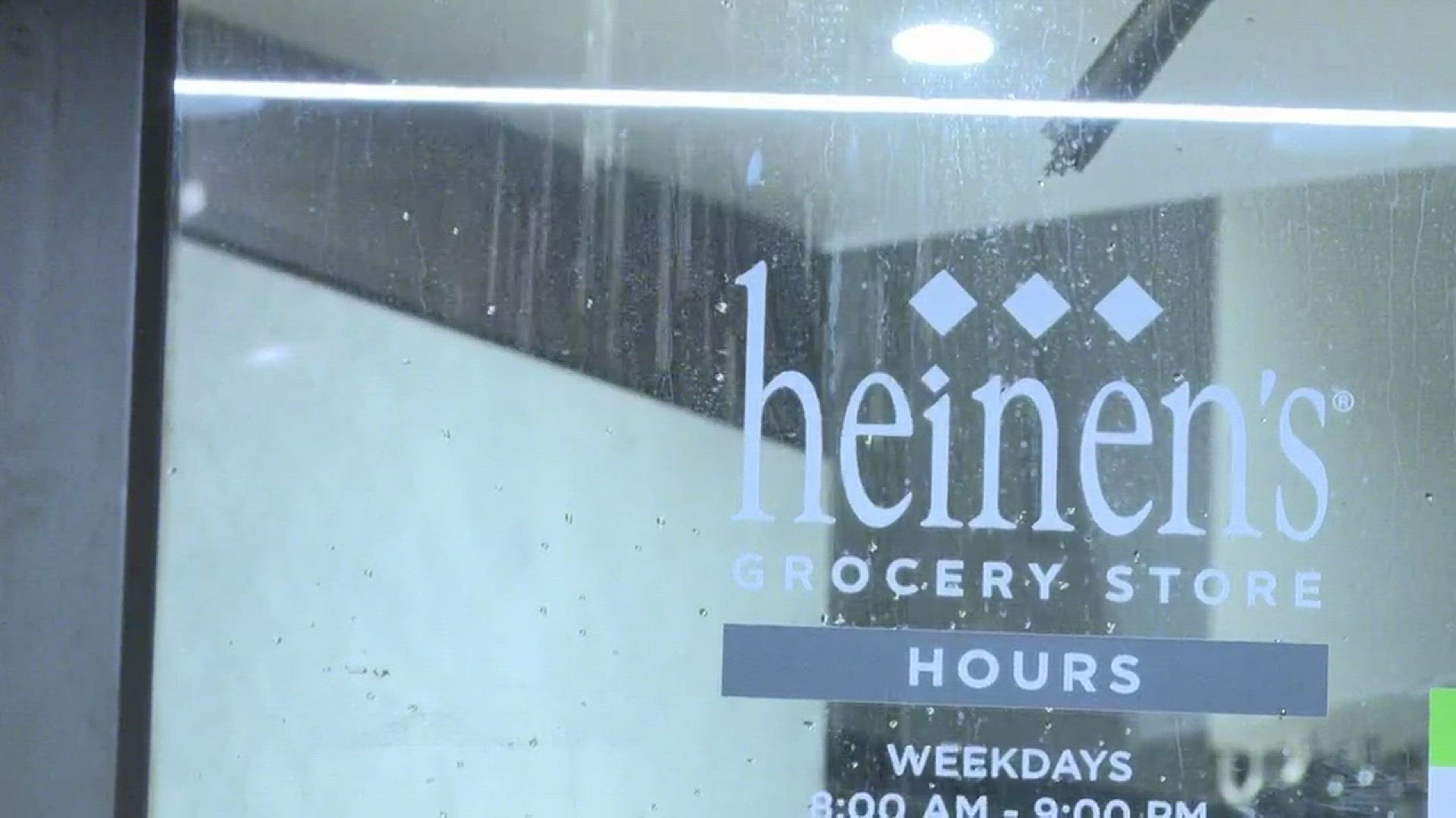 Jan. 8, 2018: WKYC's cameras captured water pouring down from the ceiling early Monday into the Heinen's store.