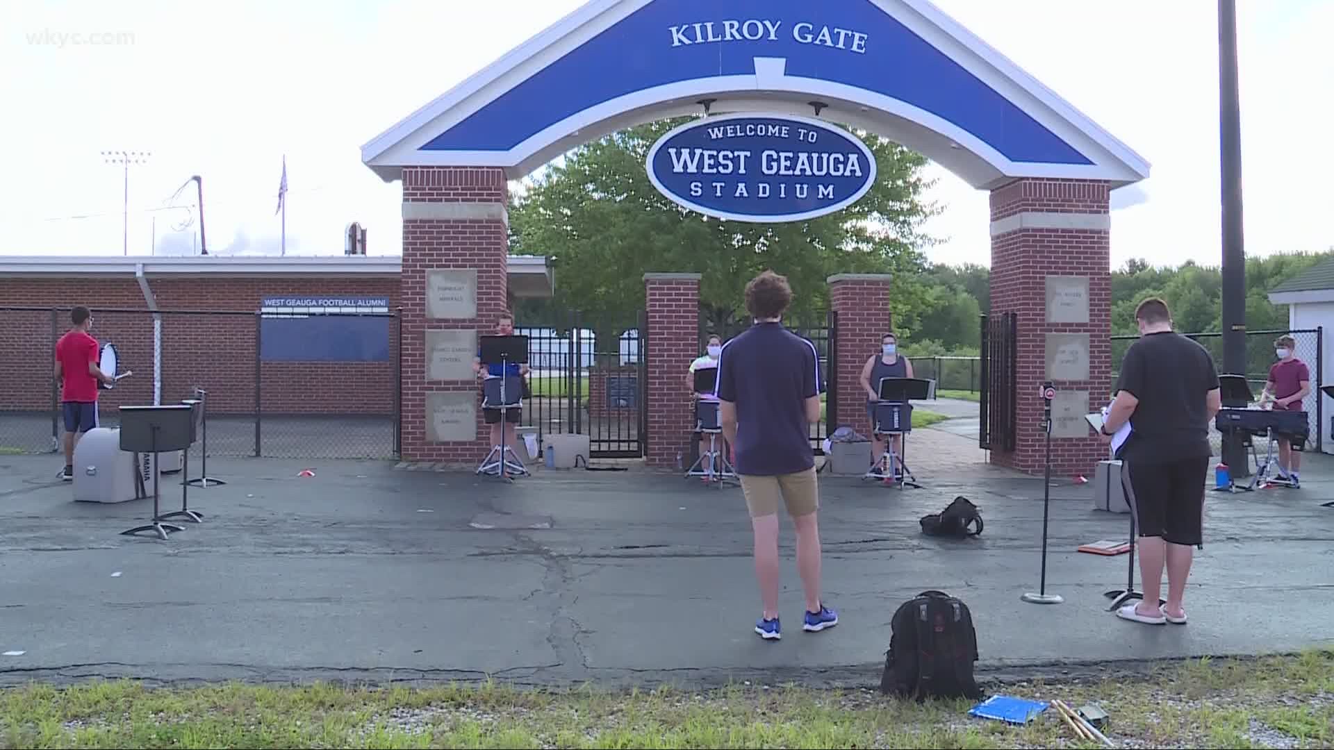 School bands across Ohio are hoping to be able to perform in front of live crowds and audiences this fall. One local band is marching to a safe beat.