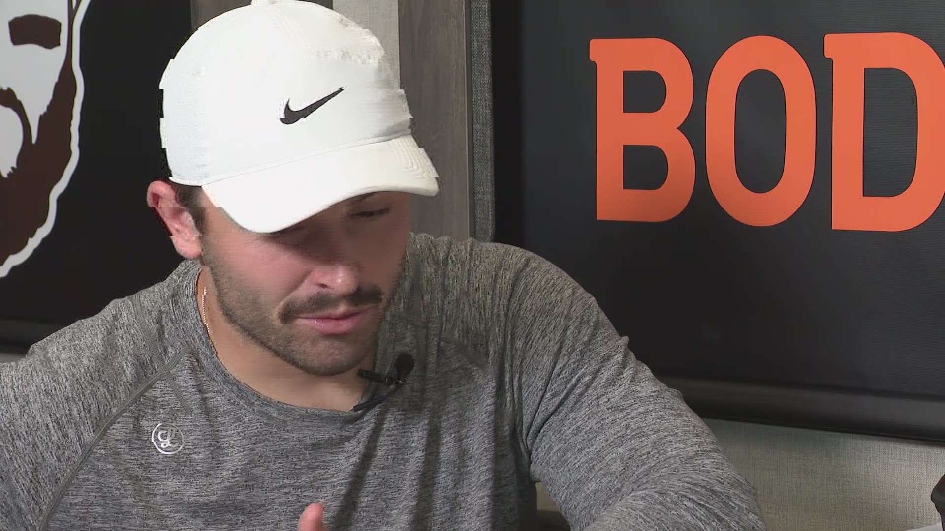 Cleveland Browns QB Baker Mayfield explains why he enjoys playing marbles. Mayfield joined WKYC's Jim Donovan for an exclusive interview inside his RV at training camp.