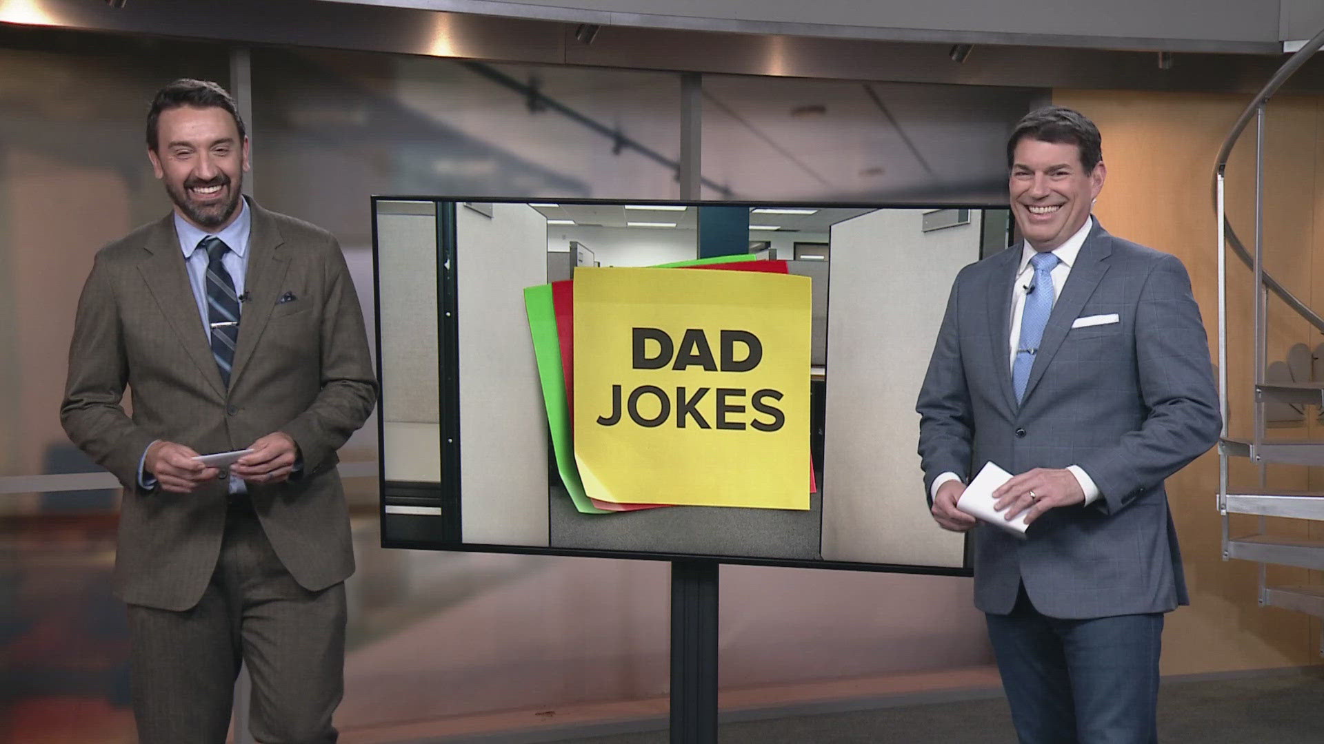 What's orange and sounds like a parrot? Watch to see the punch line in this edition of dad jokes with Matt Wintz and Dave Chudowsky at WKYC Studios in Cleveland.