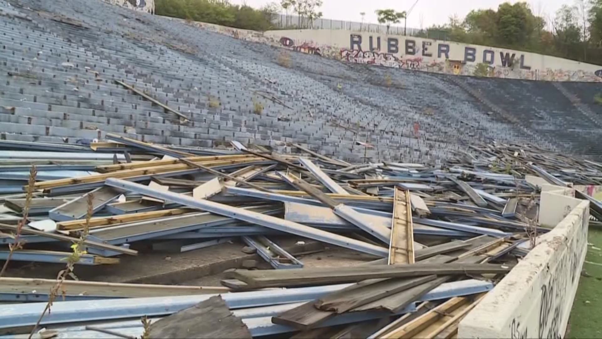 June 20, 2018: An Akron icon is about to disappear. Demolition crews will begin dismantling the Rubber Bowl today.