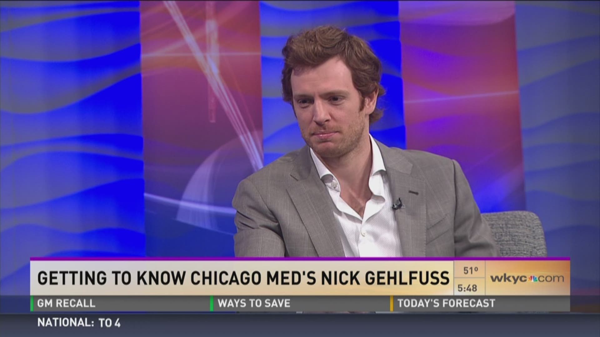 March 28, 2016: It's guest co-anchor week here at WKYC. Today's special guest at the desk was Nick Gehlfuss, star of NBC's 'Chicago Med.'