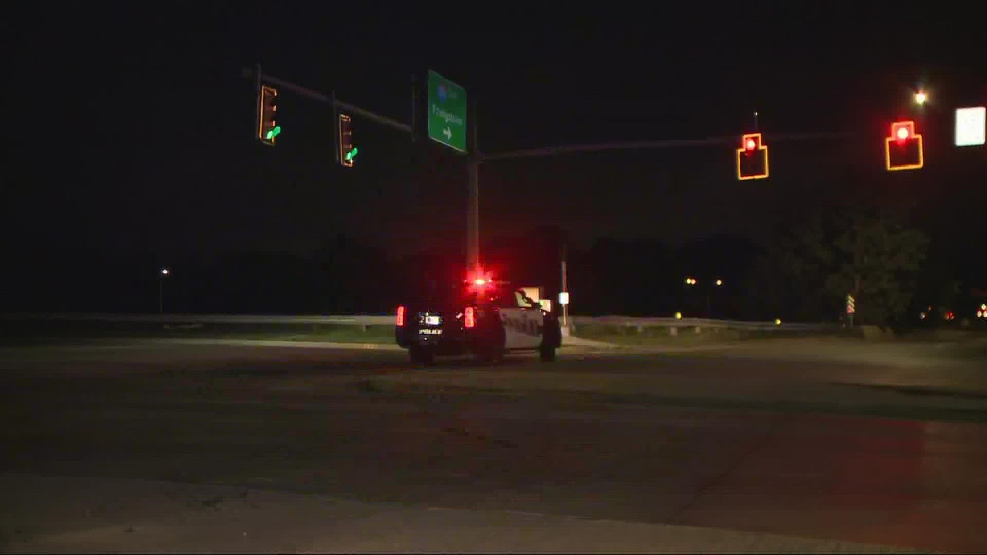 A section of Tiedeman Road has been closed on Monday night after a police chase and crash near the I-480 intersection.