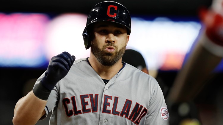 08 May 2016: Cleveland Indians Second base Jason Kipnis (22) [7617] sports  a pink trim and lettering on his uniform with pink socks and shoes for  Mother's Day prior to the Major