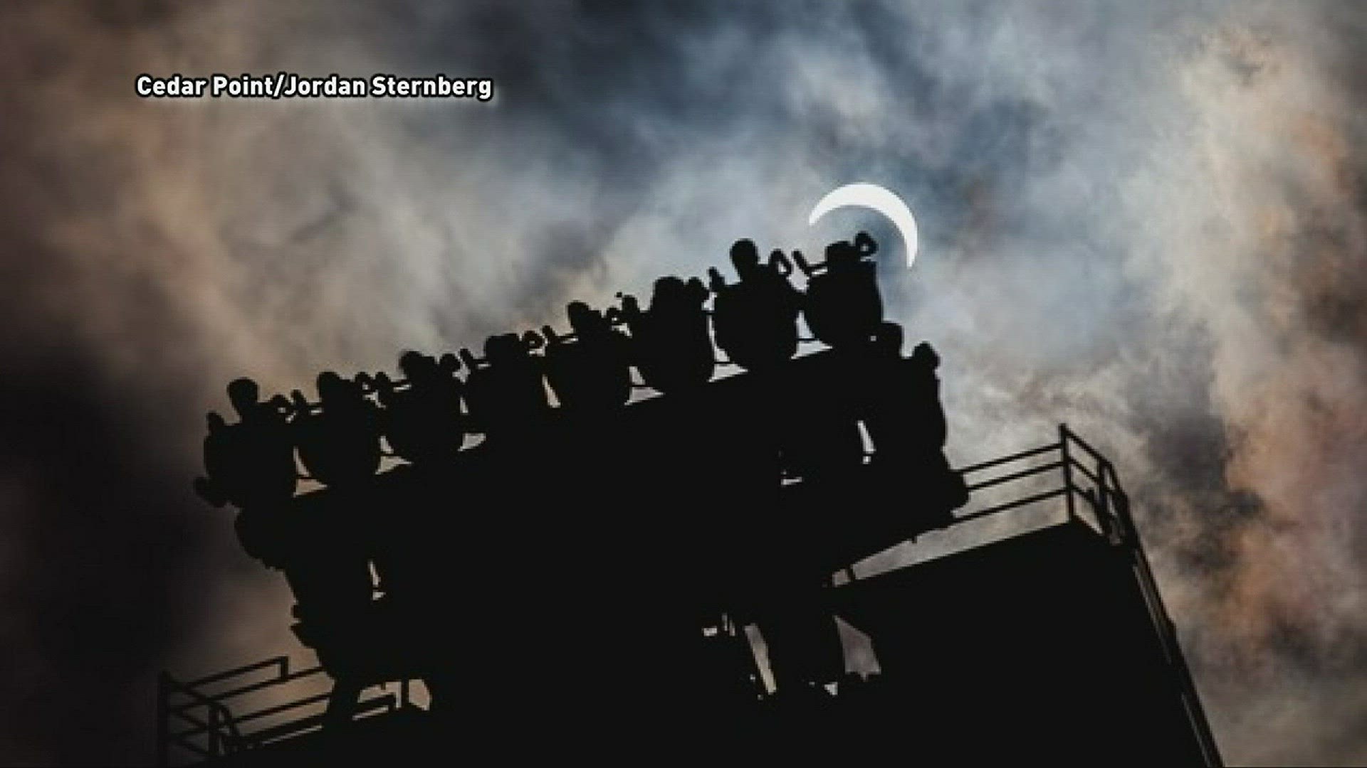 Cedar Point shows epic eclipse photo from roller coaster