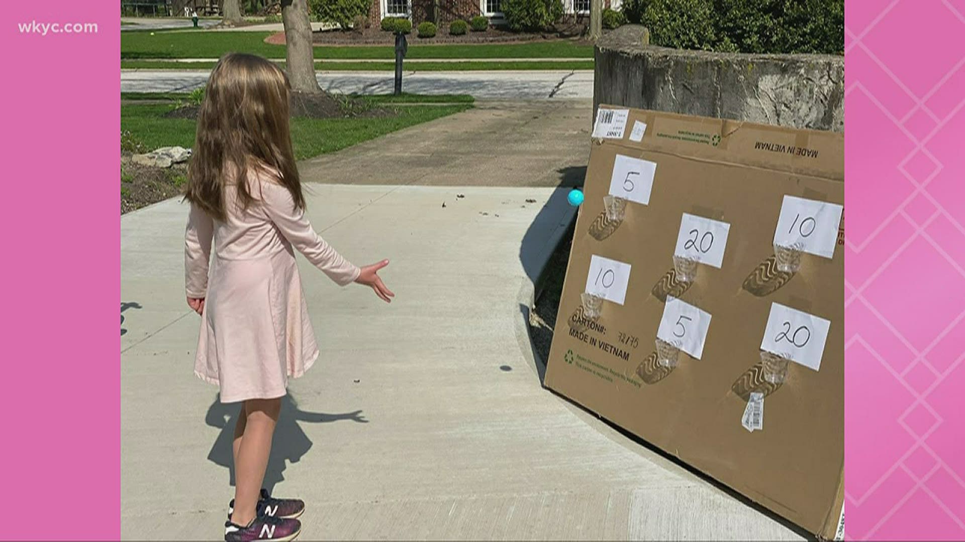 Sometimes kids need a familiar game, but in a new way. See how Maureen Kyle makes an easy ball toss game out of a box and some cups. Read more at wkyc.com/MomSquad.
