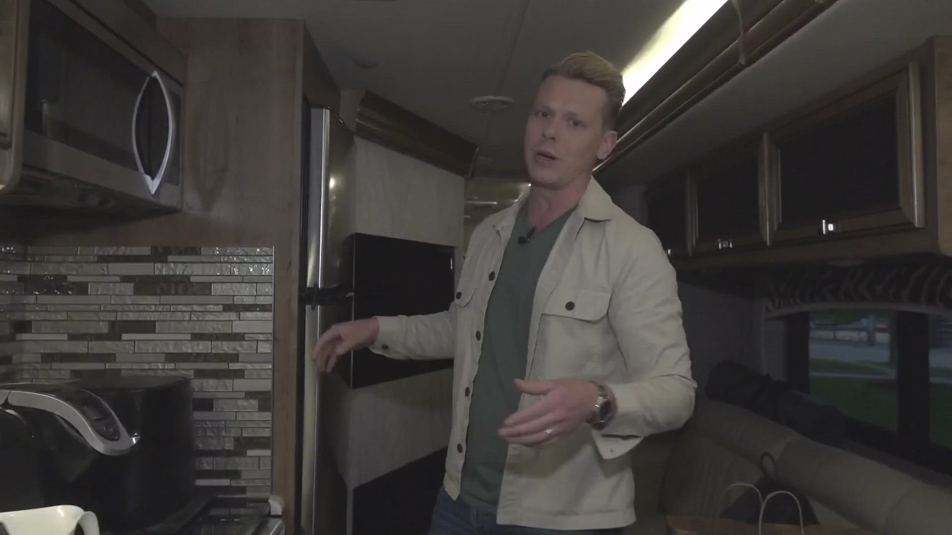 Our Austin Love is embarking on his week-long trip across Ohio. On Monday, he gave us a tour inside his RV.
