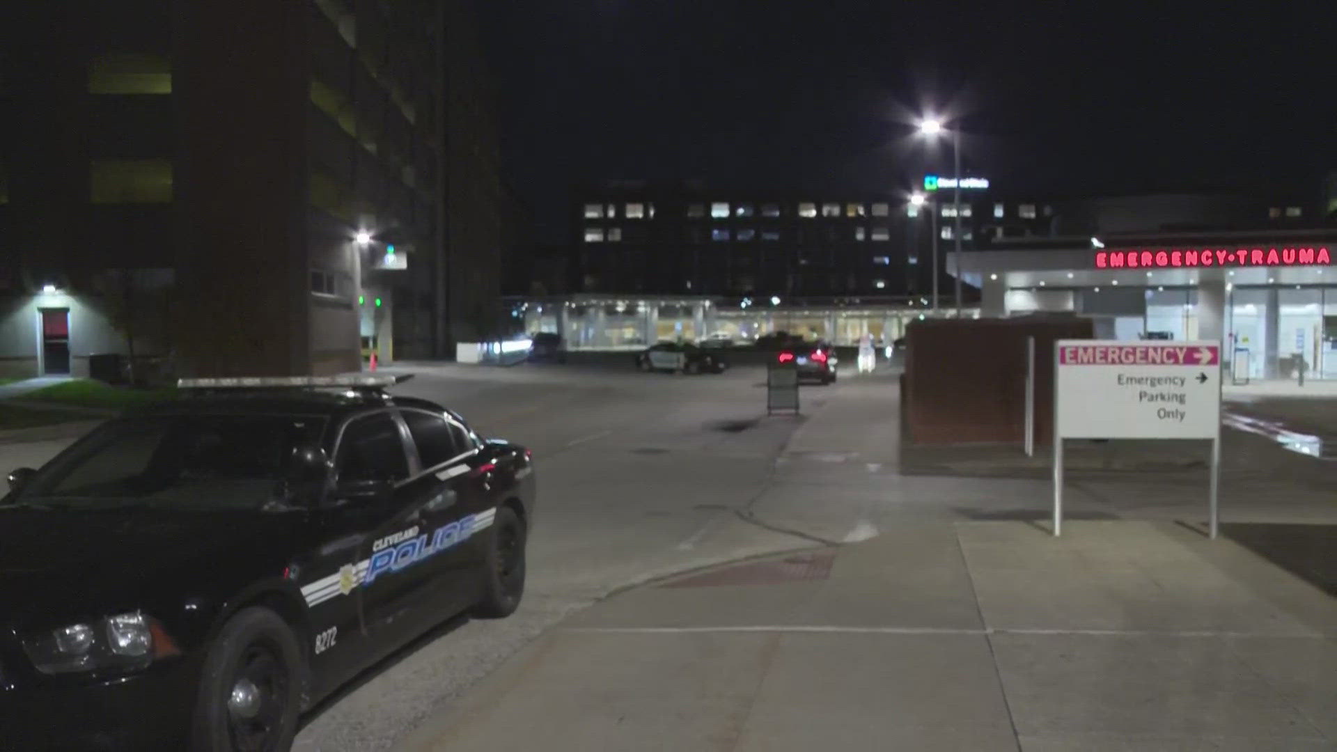 The hospital was on lockdown and while treating two people who were shot in the head.