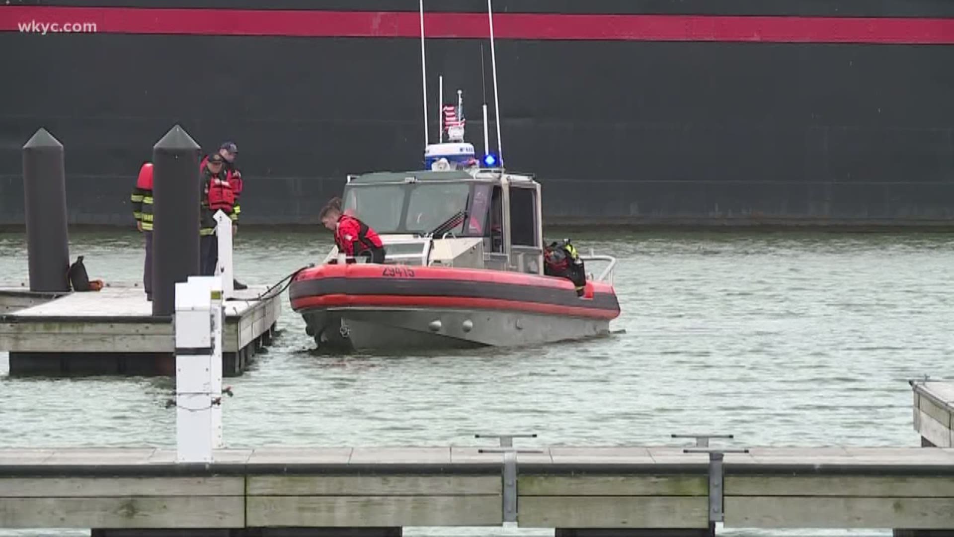 May 21, 2019: After suspending their efforts Monday, search teams returned to the area around 9 a.m. Tuesday. According to reports, the man jumped fully clothed in the water at Voinovich Park on Monday.