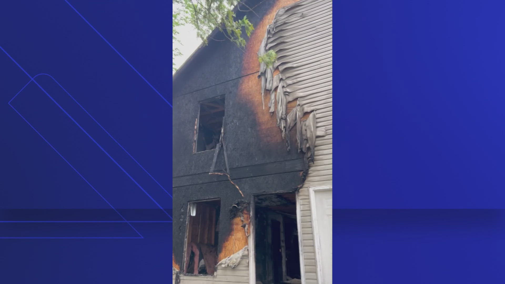 The woman was removed from the duplex with burns over 90% of her body, fire officials said.