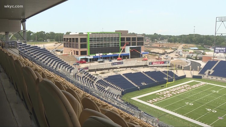 Aerial Agents - Tom Benson Hall of Fame Stadium will be home to the 2017  #Ohio High School football state championships this Friday evening. Div I.  #Mentor Cardinals will be taking on #