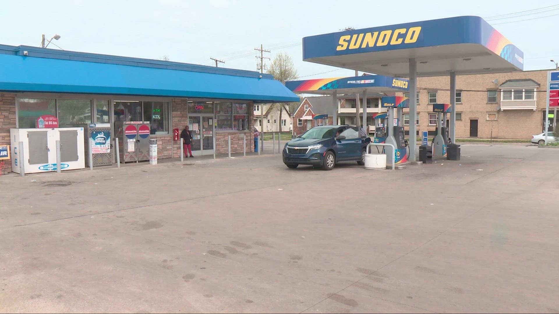 Police say this happened around 1am at a Sunoco station on east 222nd street.
